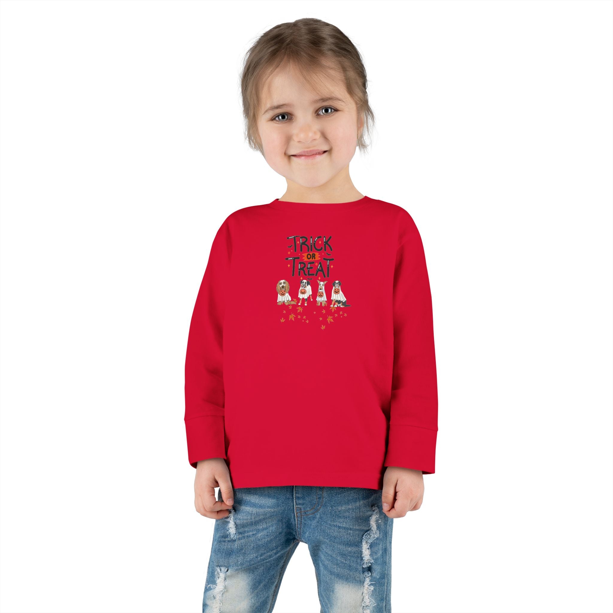 Pooch Trick or Treat Toddler Long Sleeve Tee