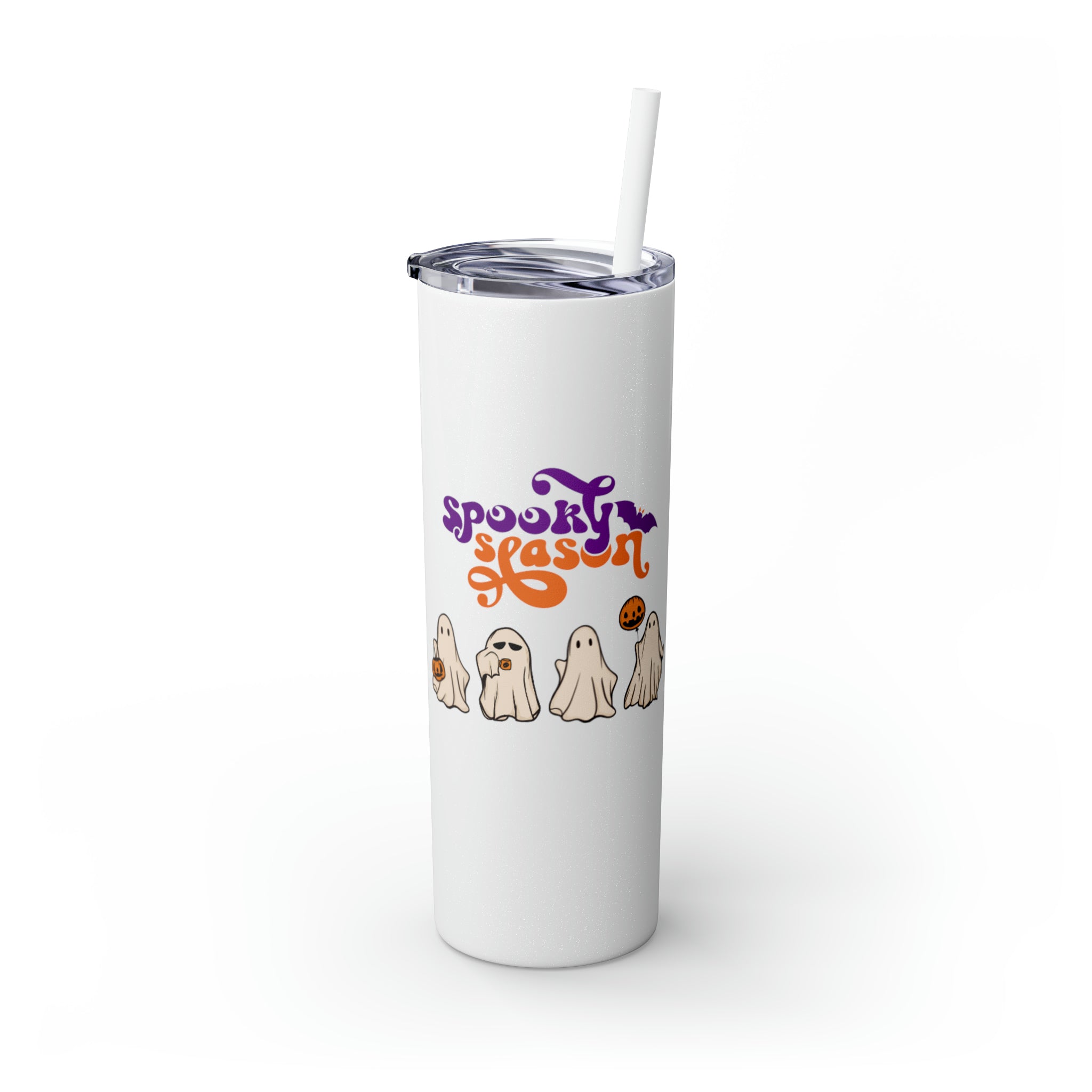 Spooky Season Skinny Tumbler with Straw, 20oz
