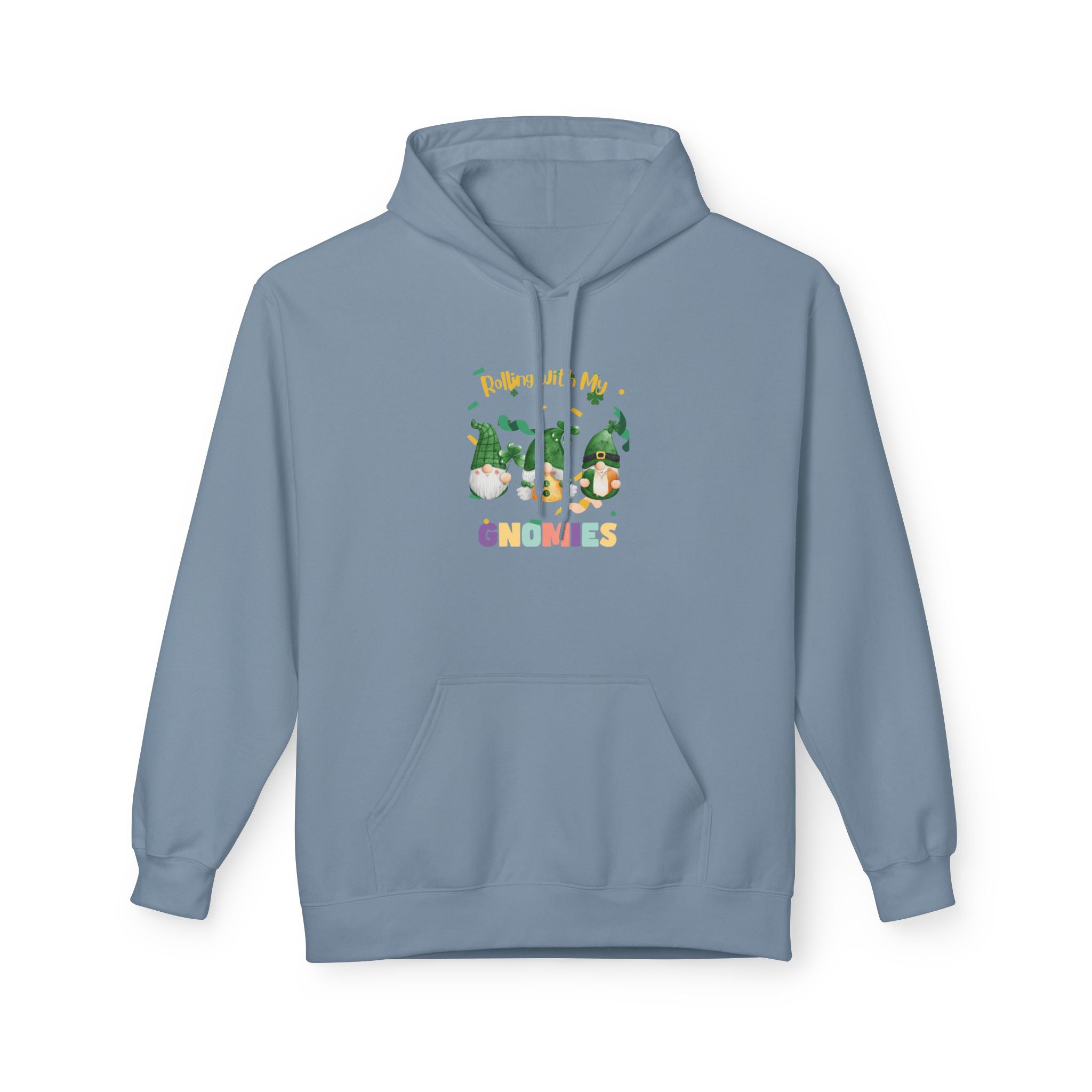Rolling With My Gnomes Fleece Hoodie - Cozy Unisex Midweight Sweatshirt for Nature Lovers