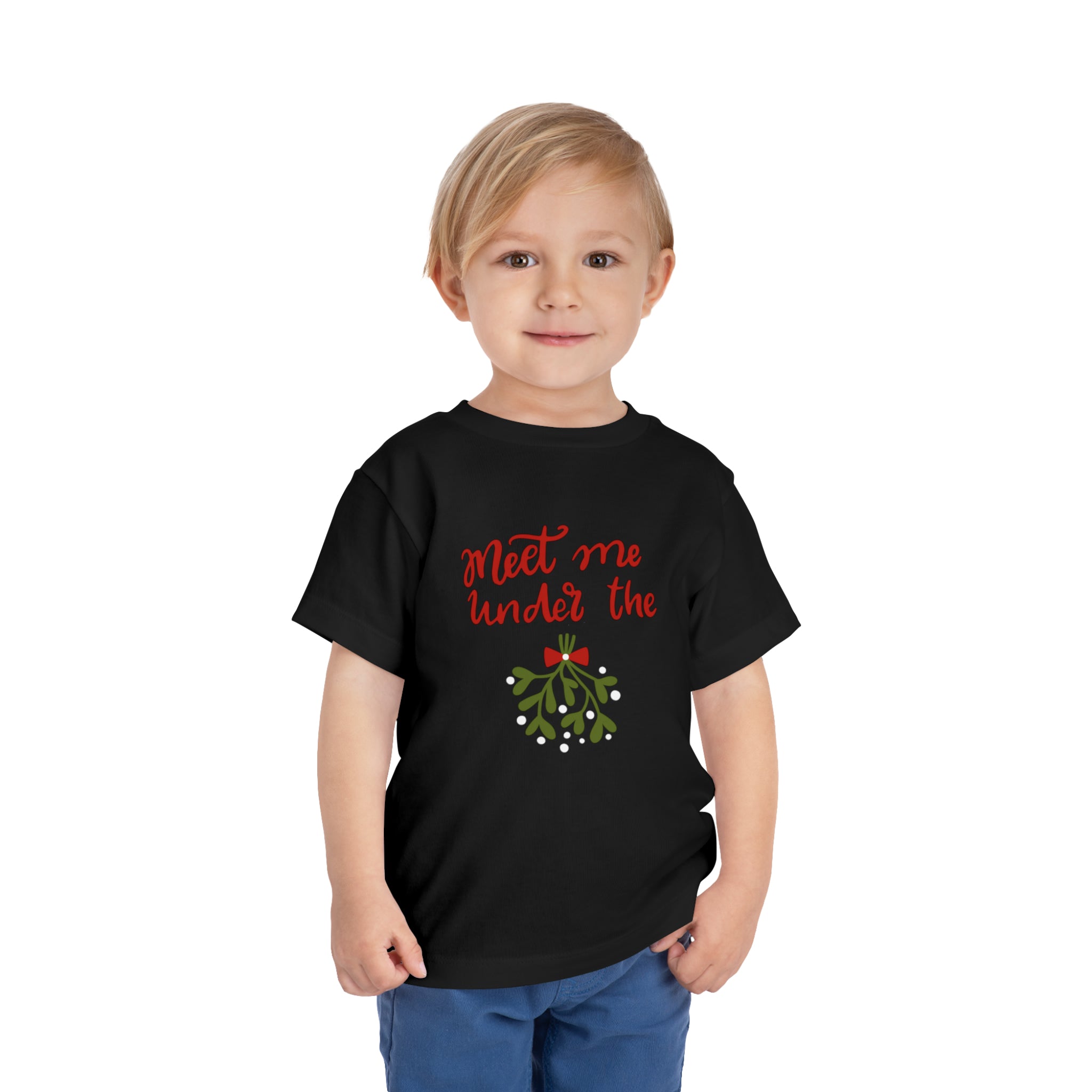Meet Me Under The Mistletoe Toddler Short Sleeve Tee