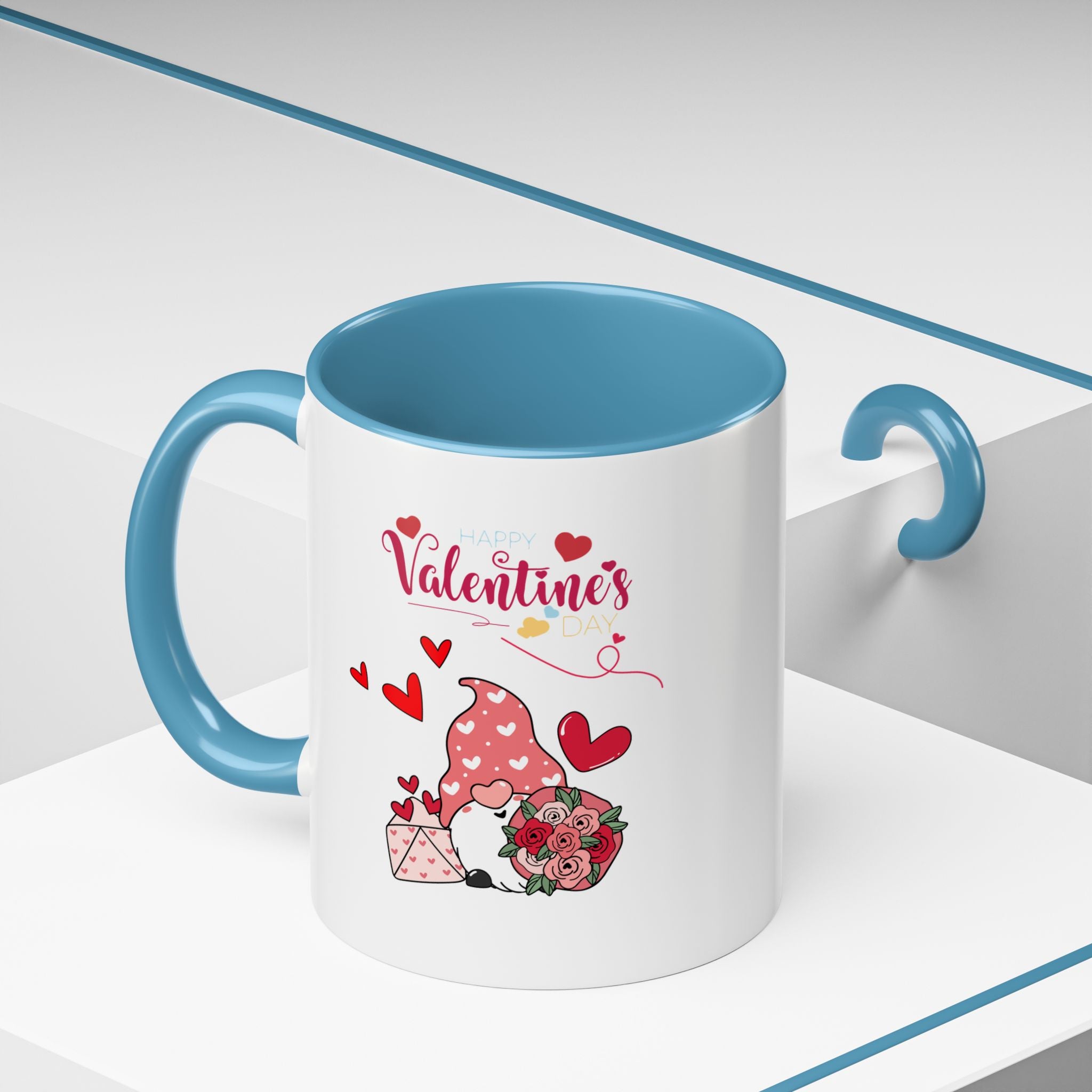 Gnome Valentine's Day Accent Coffee Mug (11, 15oz)