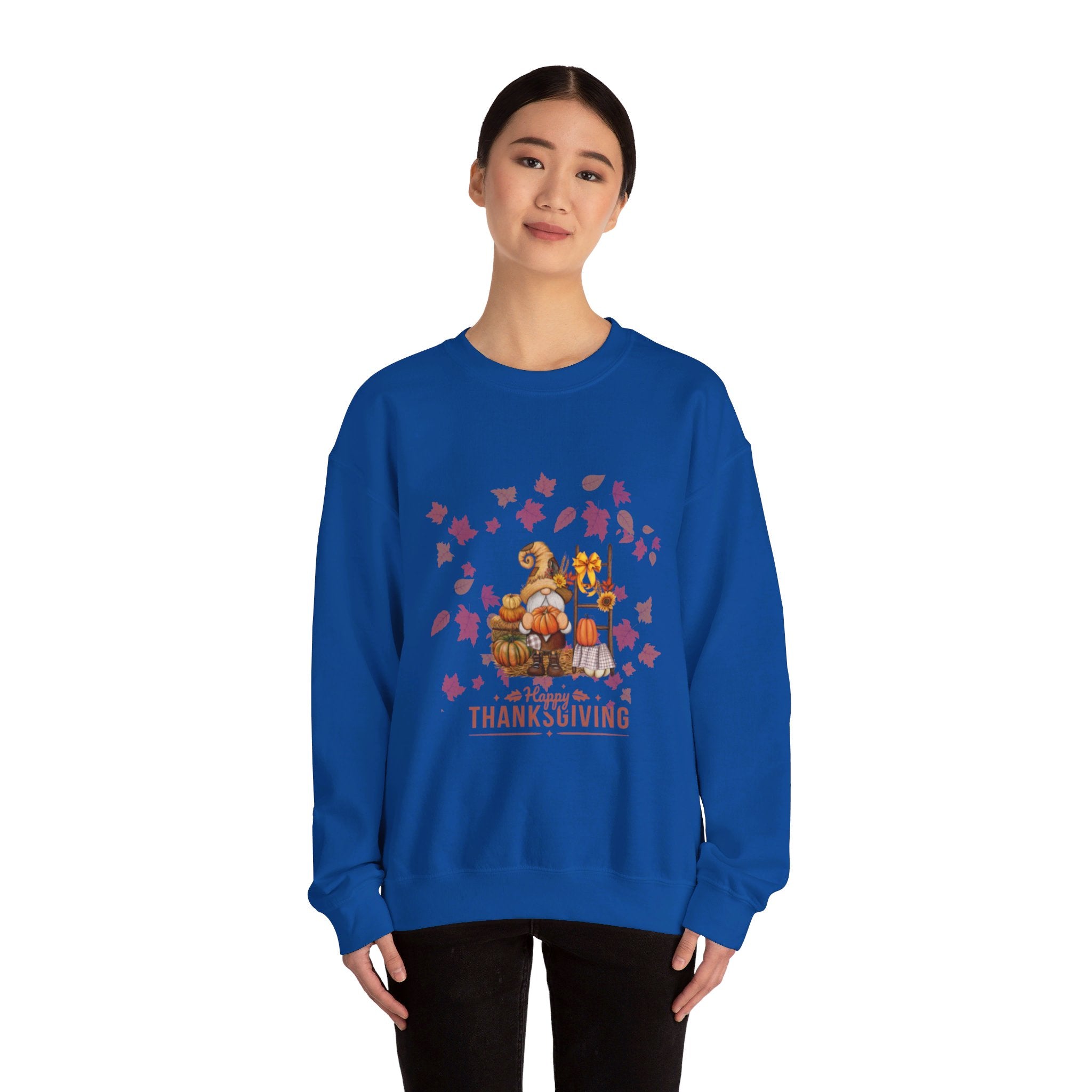 Gnome Happy Thanksgiving Unisex Heavy Blend™ Crewneck Sweatshirt