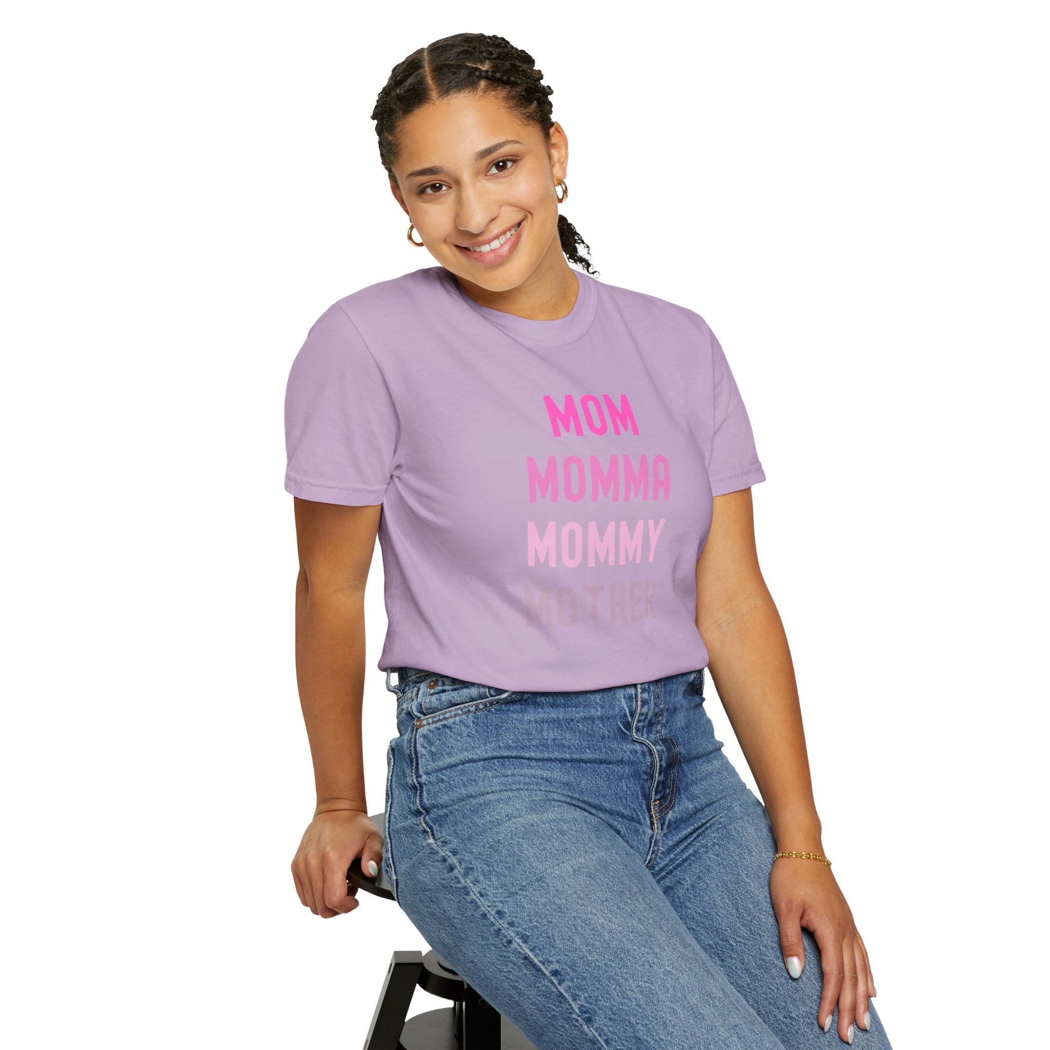 Mom Momma Mommy Mother Unisex Garment-Dyed T-shirt