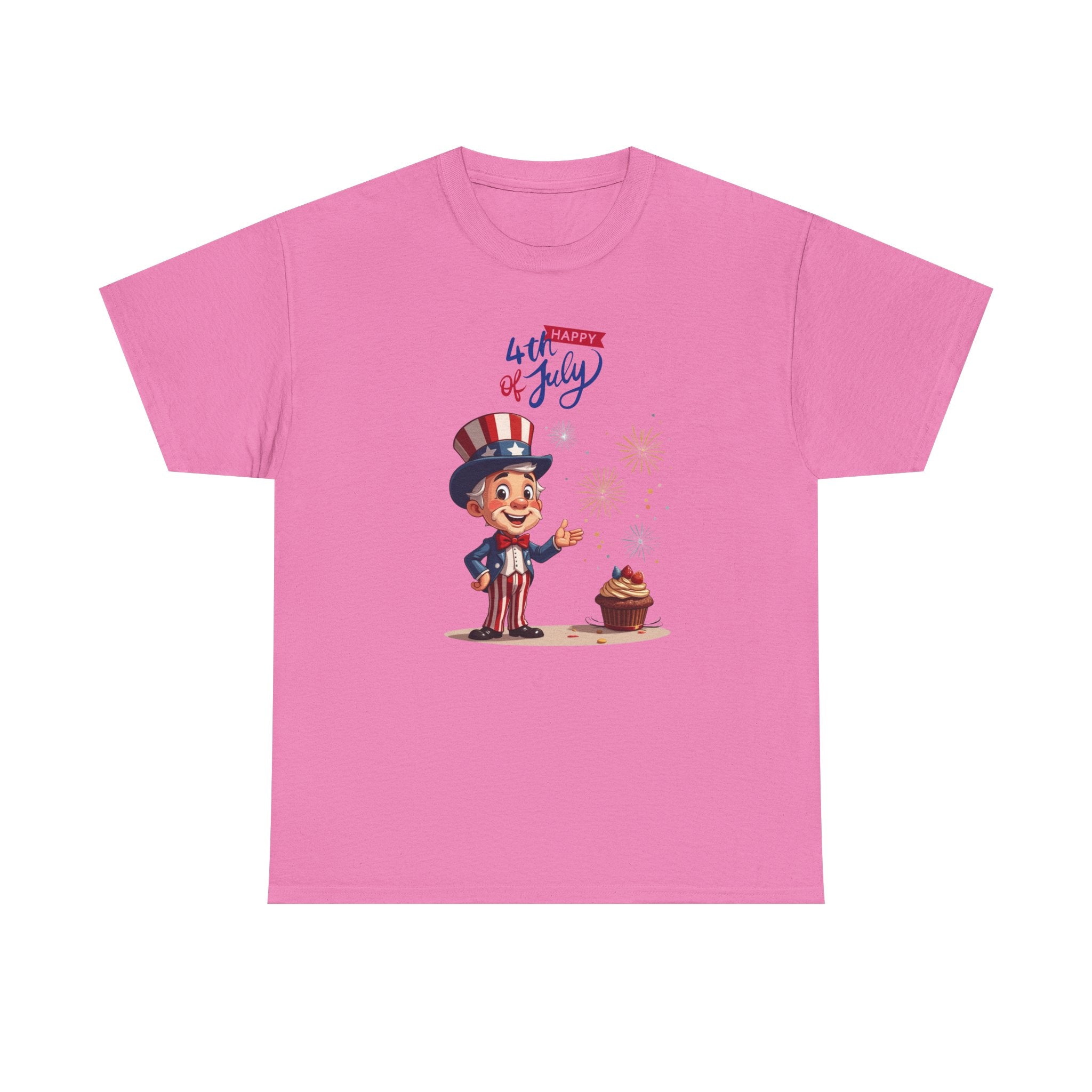 Uncle Sam Tee Happy of July, Unisex Heavy Cotton Shirt