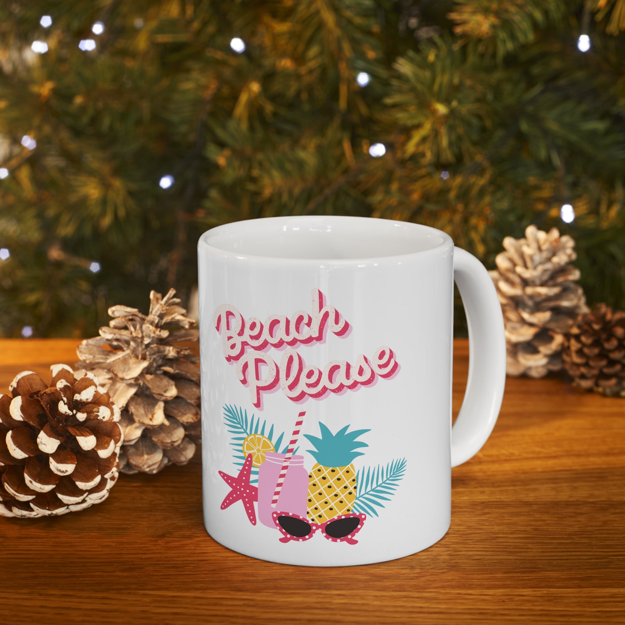 Beach Please Ceramic Mug 11oz