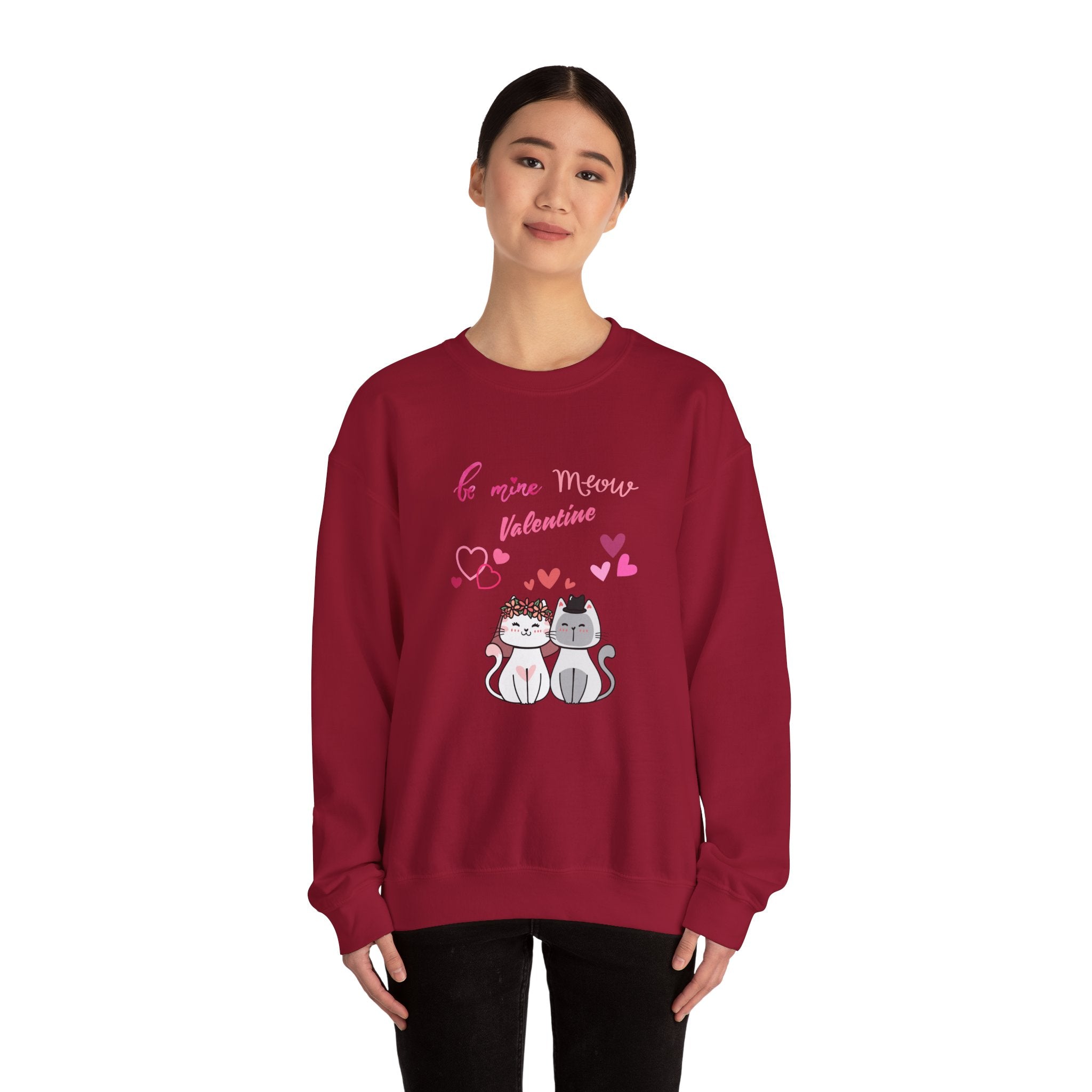 Meow Valentine's Day Unisex Heavy Blend™ Crewneck Sweatshirt