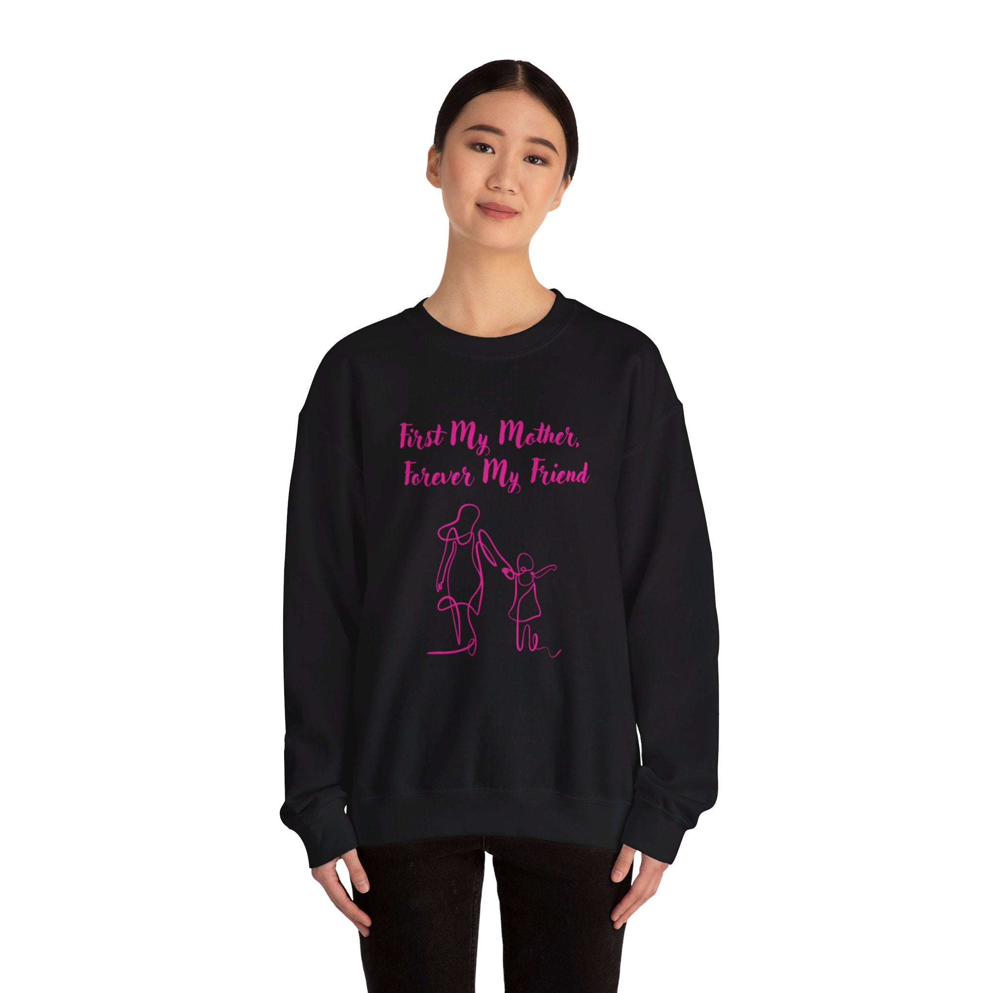 First My Mother Forever My Friend Unisex Heavy Blend™ Crewneck Sweatshirt