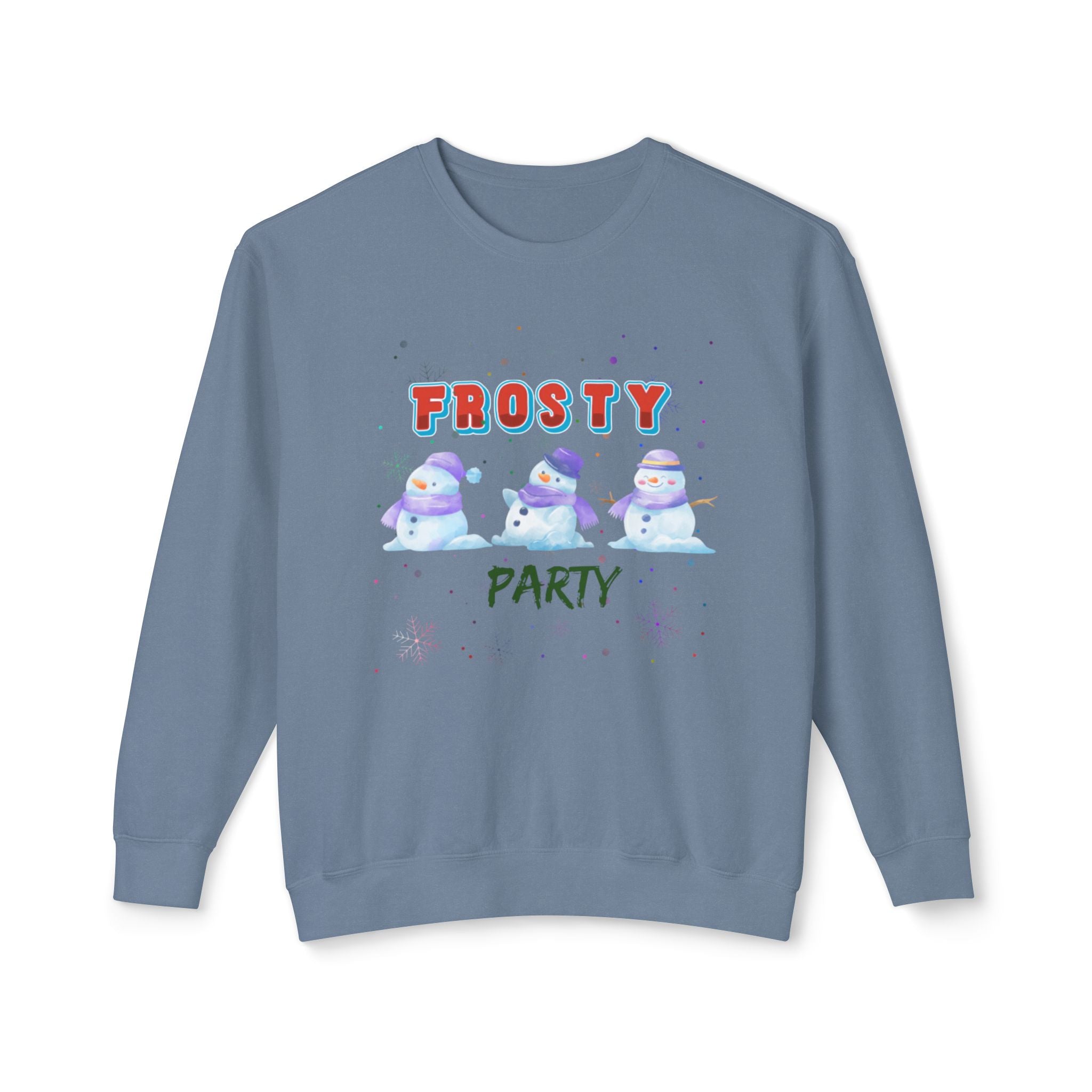 Frosty Party Unisex Lightweight Crewneck Sweatshirt