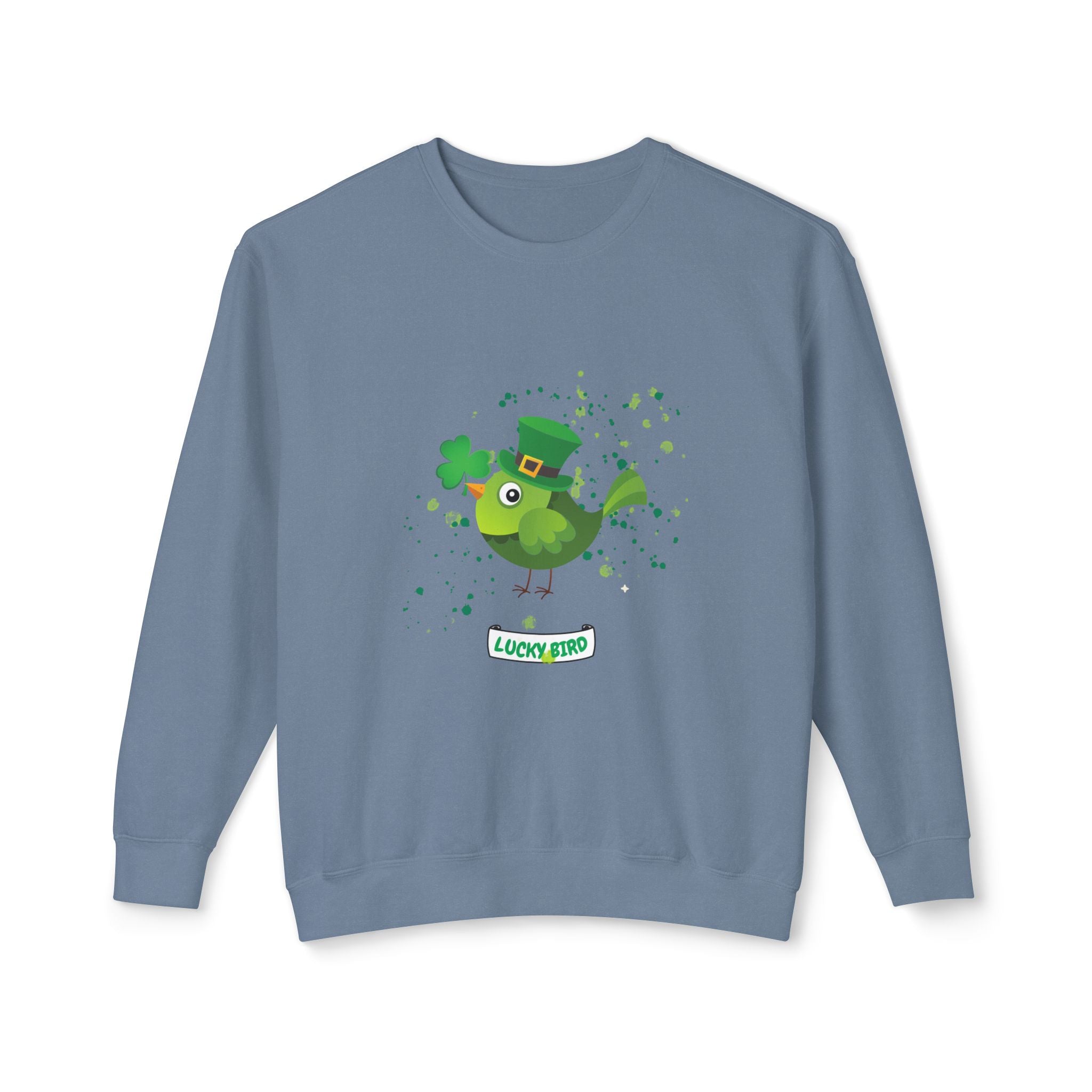Lucky Bird St. Patrick's Day Sweatshirt - Unisex Lightweight Crewneck