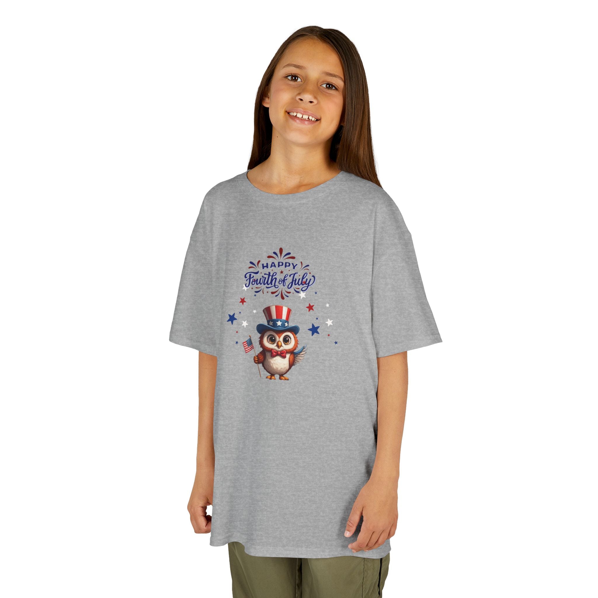American Eagle Happy 4th of July Kids Heavy Cotton Tee