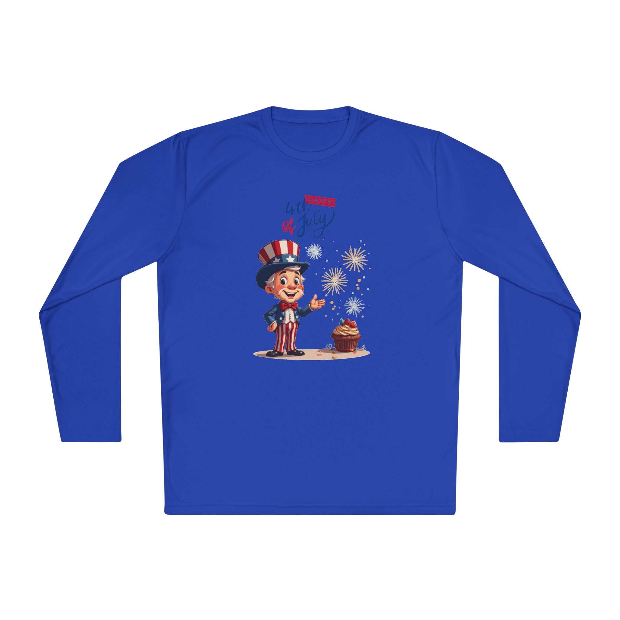 Uncle Sam Happy 4th of July Unisex Lightweight Long Sleeve Tee