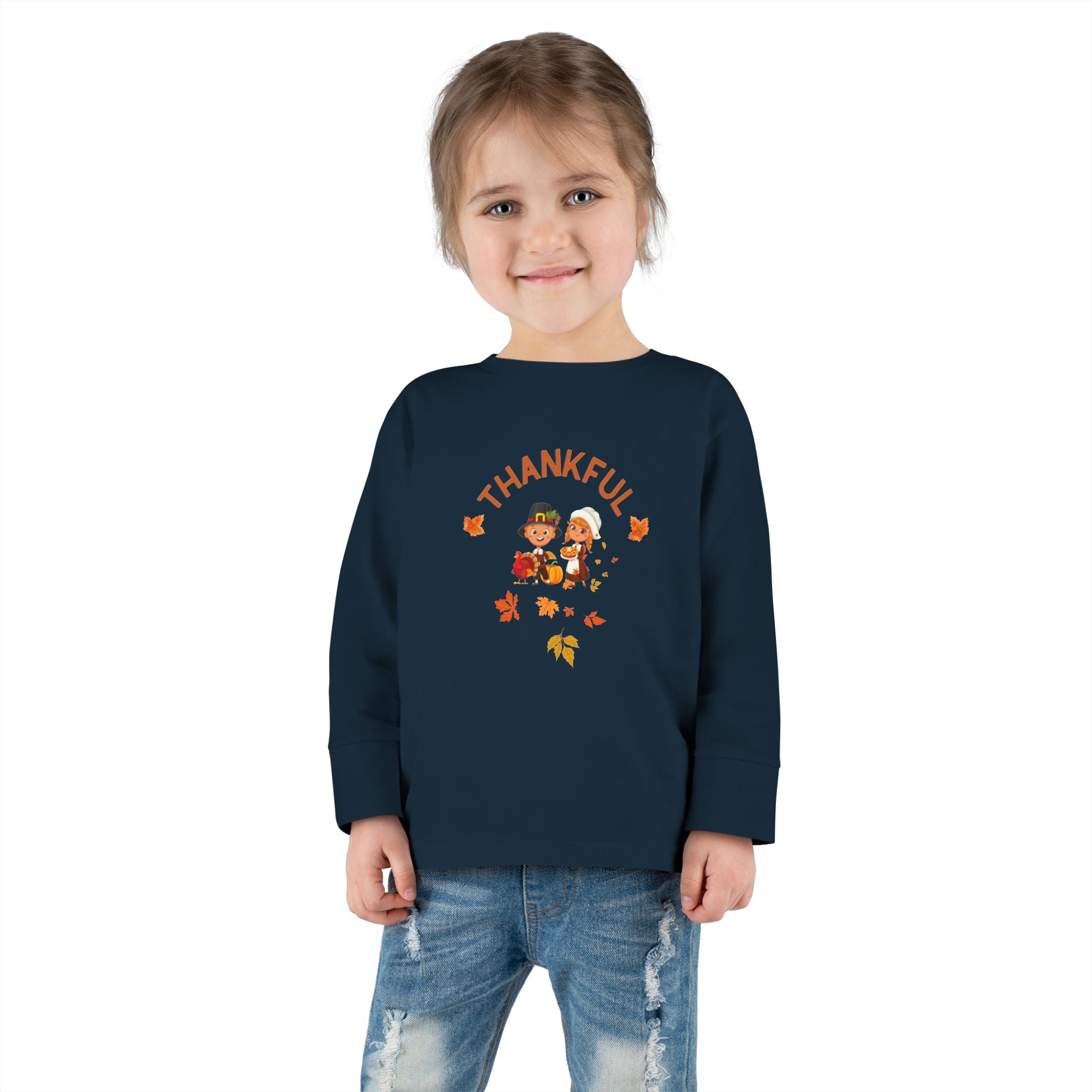 Pilgrims Turkey Day Toddler Long Sleeve Tee