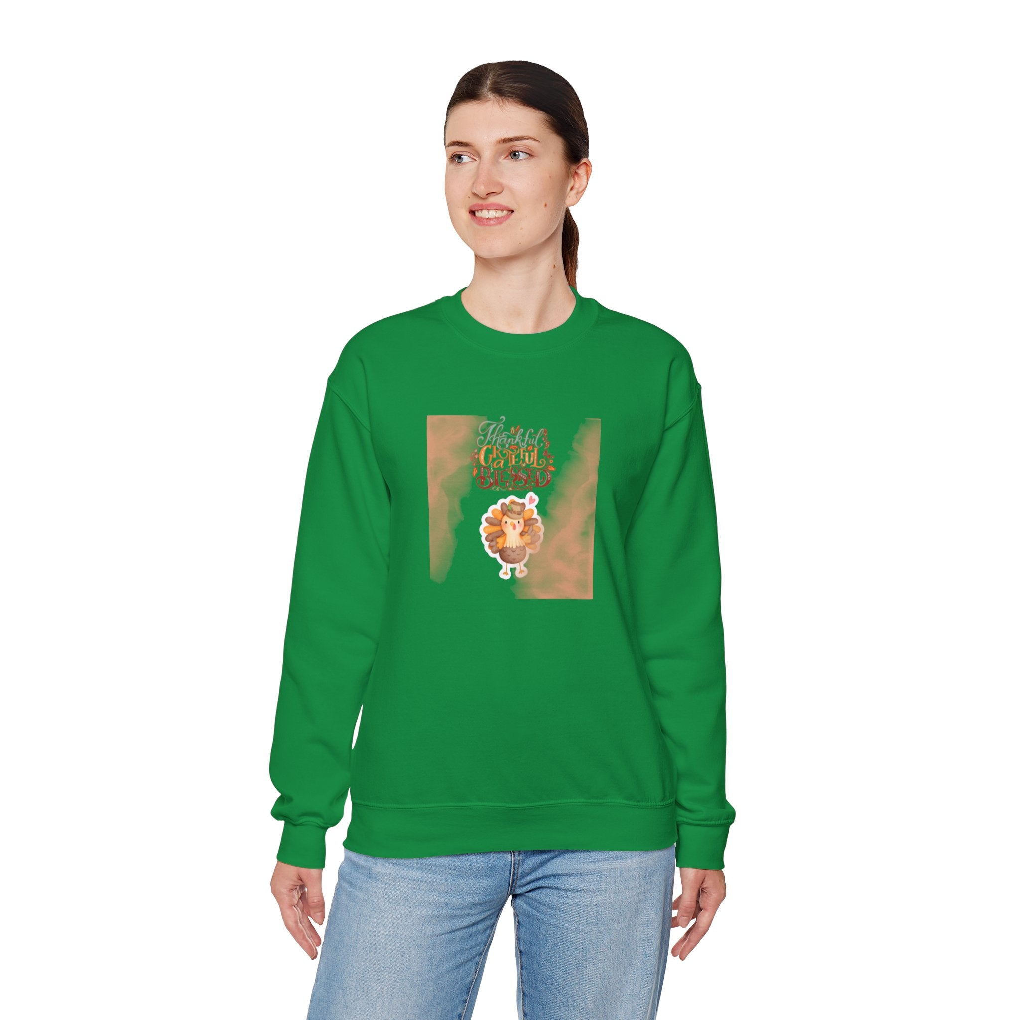 Thankful Grateful Blessed Unisex Heavy Blend™ Crewneck Sweatshirt