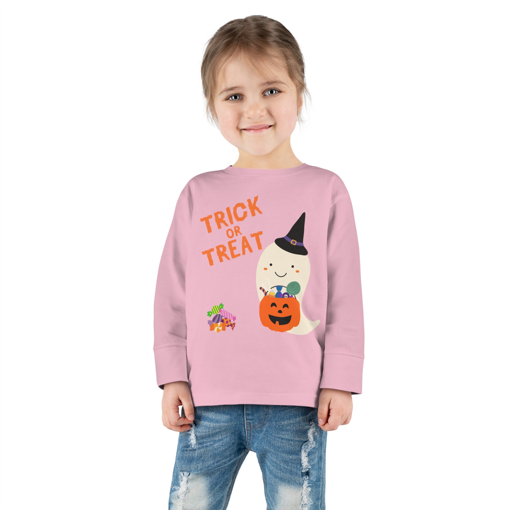 Trick or Treat Toddler Long Sleeve Tee