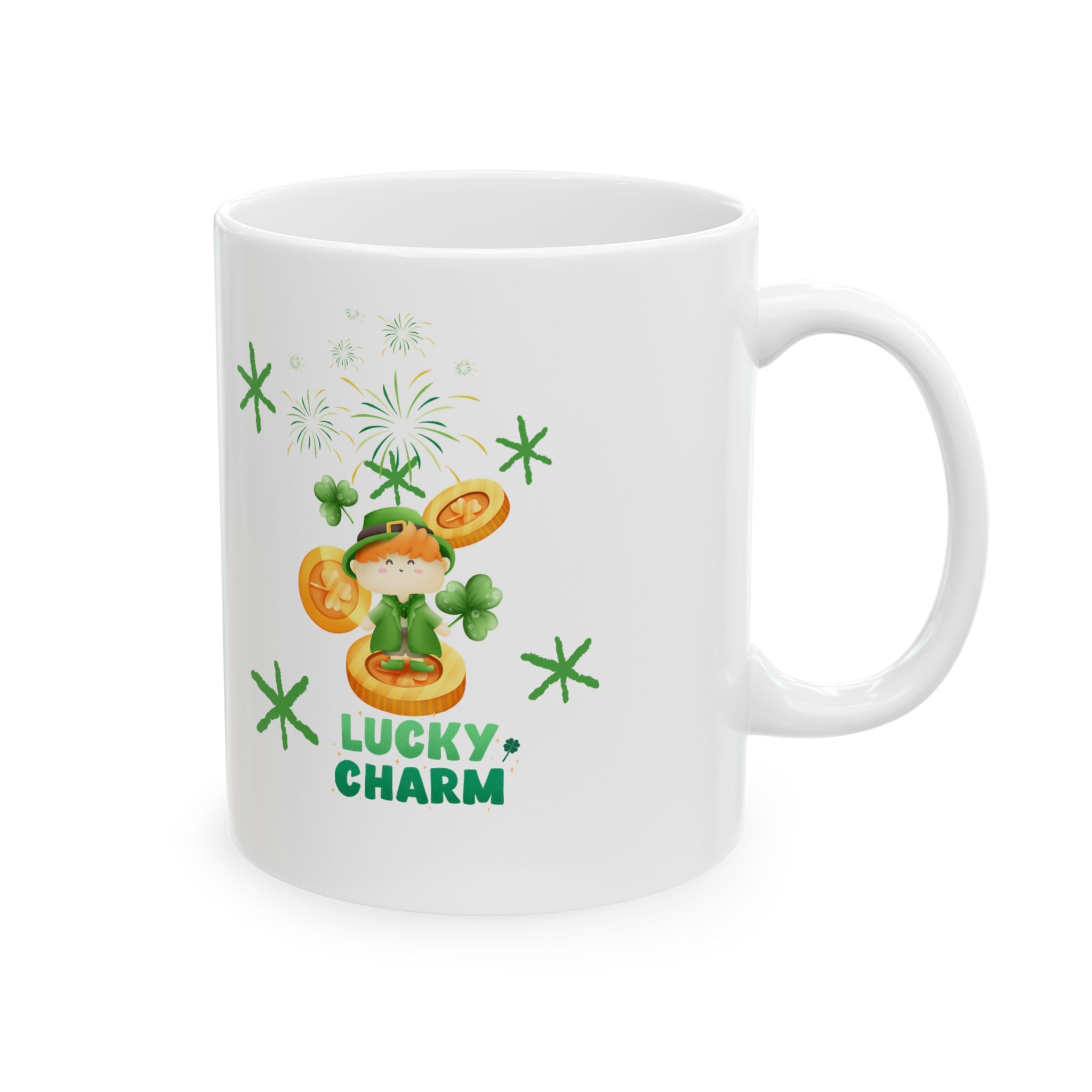 Lucky Charm Ceramic Coffee Mug, 11oz & 15oz