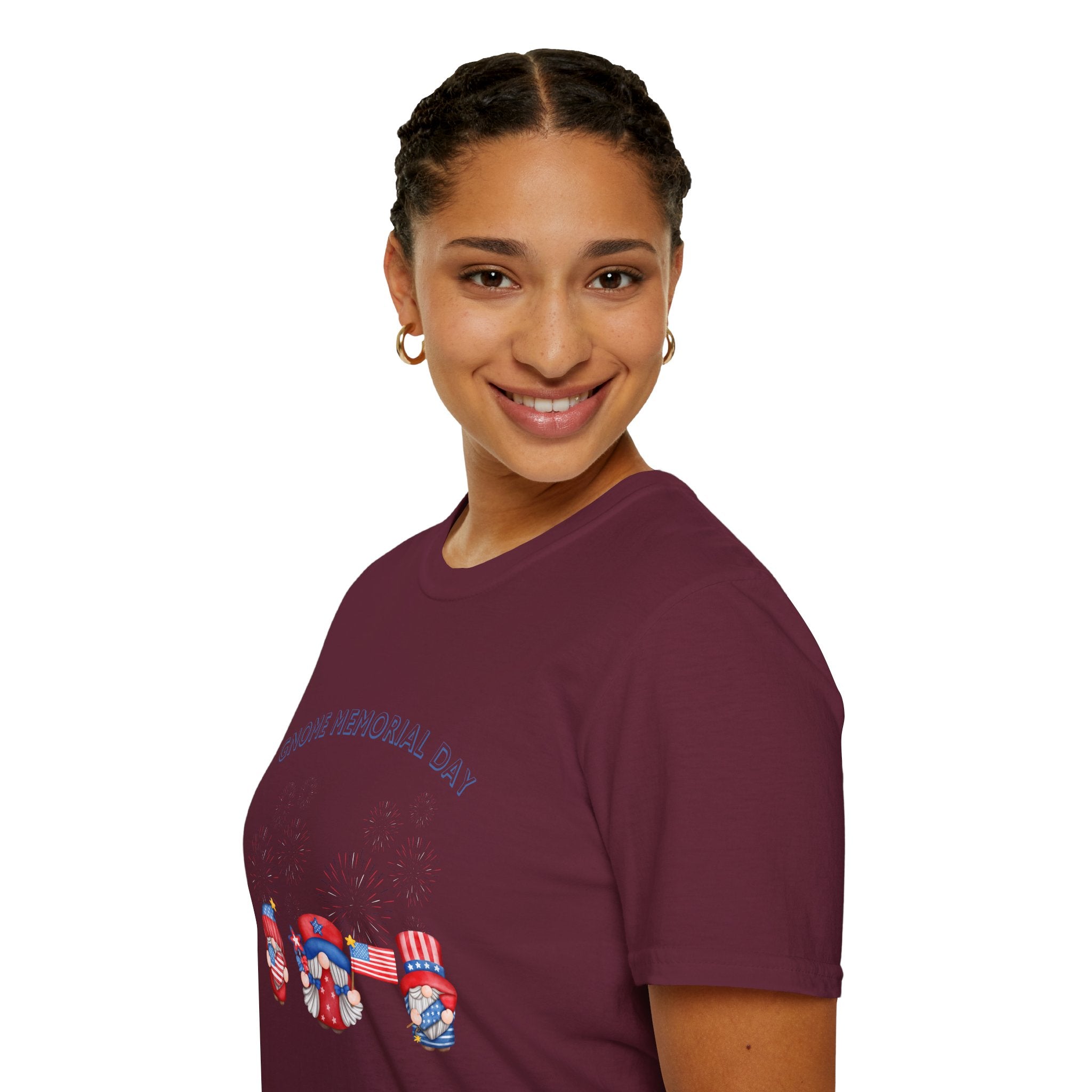 Gnome Memorial Day Unisex T-Shirt - Celebrate with Fun Design