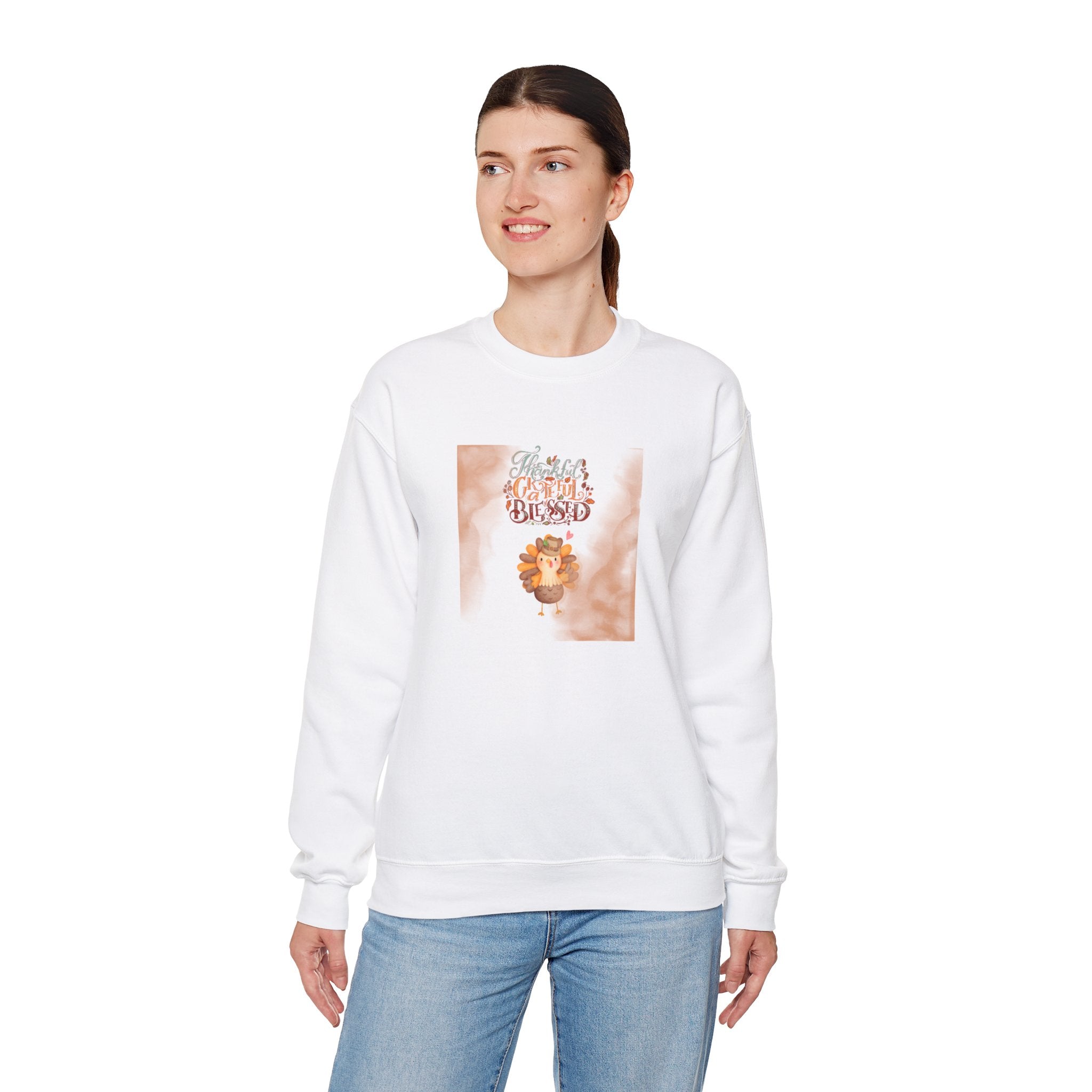 Thankful Grateful Blessed Unisex Heavy Blend™ Crewneck Sweatshirt