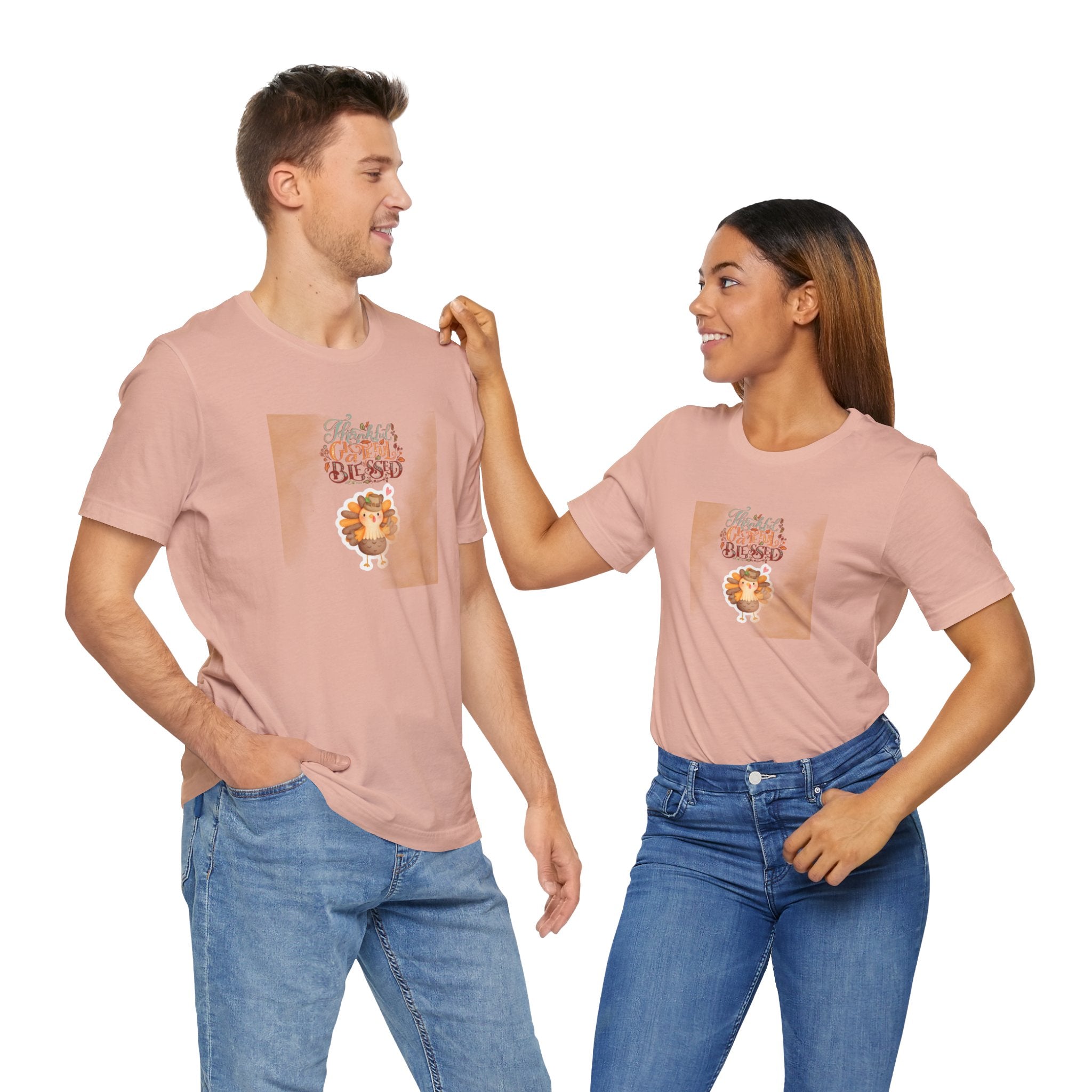 Thankful Grateful Blessed Unisex Jersey Short Sleeve Tee