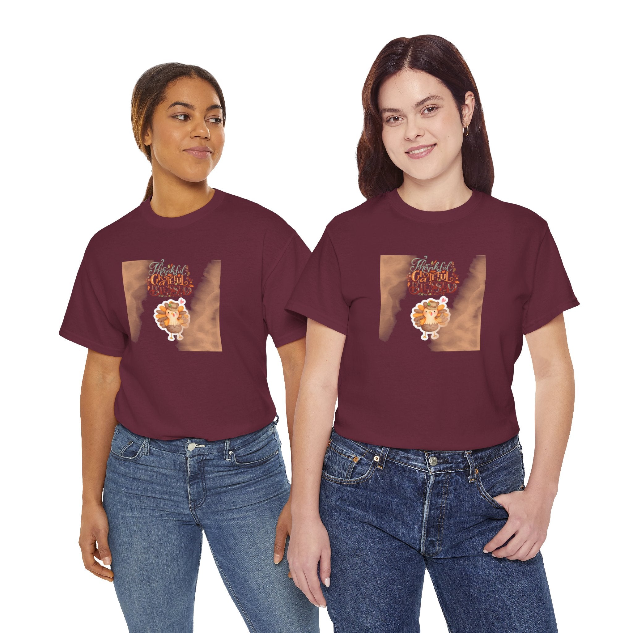 Thankful Grateful Blessed Unisex Heavy Cotton Tee