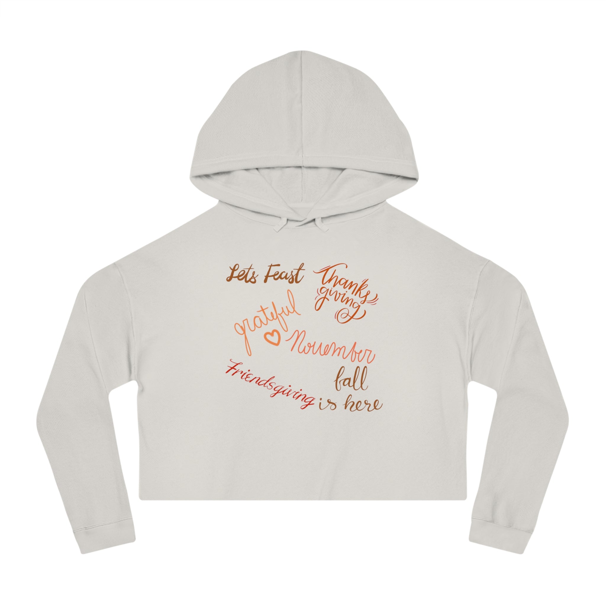 Thanksgiving Season Women’s Cropped Hooded Sweatshirt