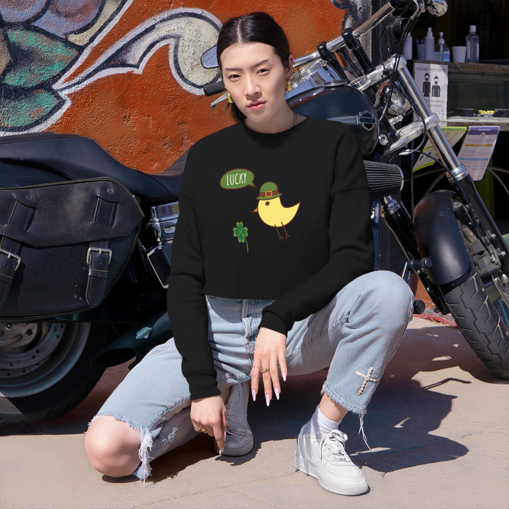Feeling Lucky Women's Cropped Sweatshirt