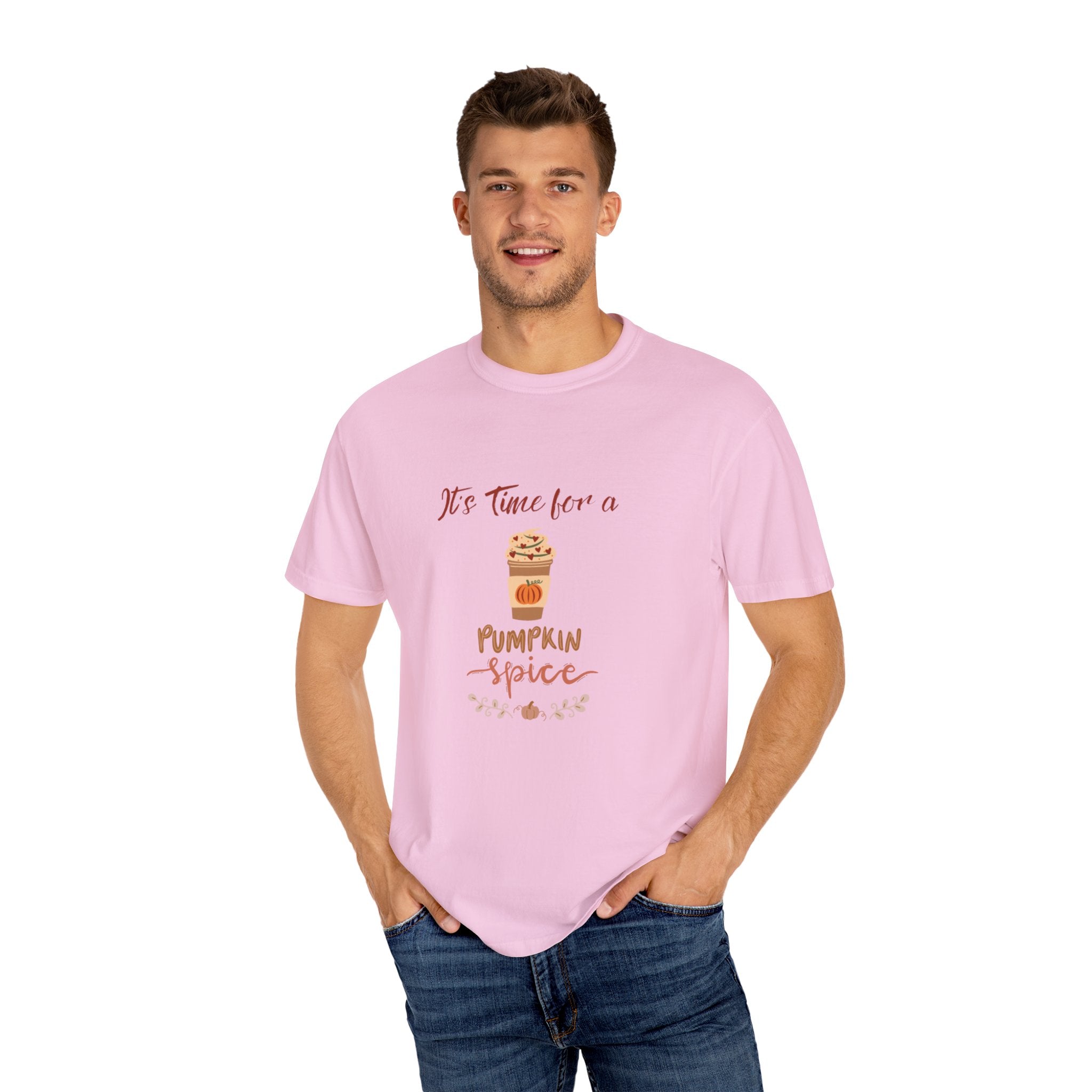 It's Time For A Pumpkin Spice Unisex Garment-Dyed T-shirt