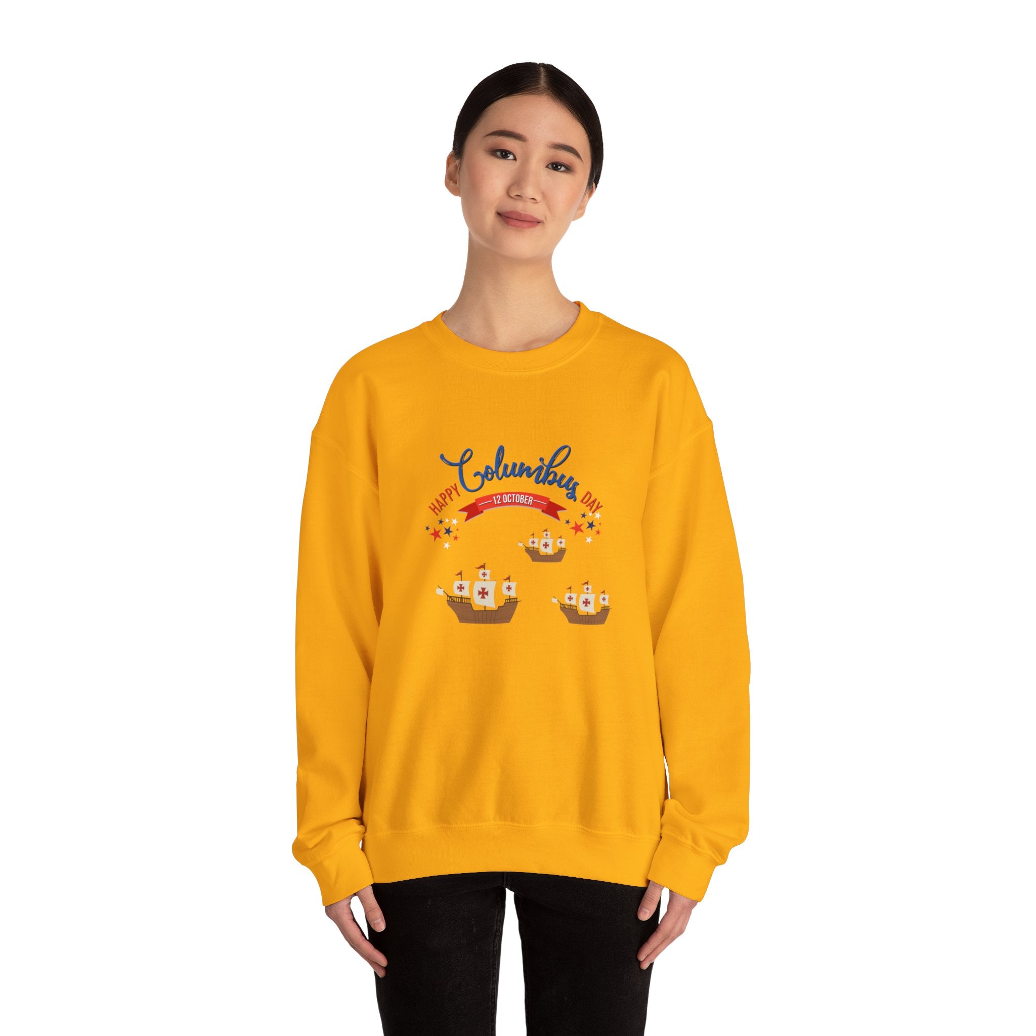 Happy Columbus Day Unisex Heavy Blend™ Crewneck Sweatshirt