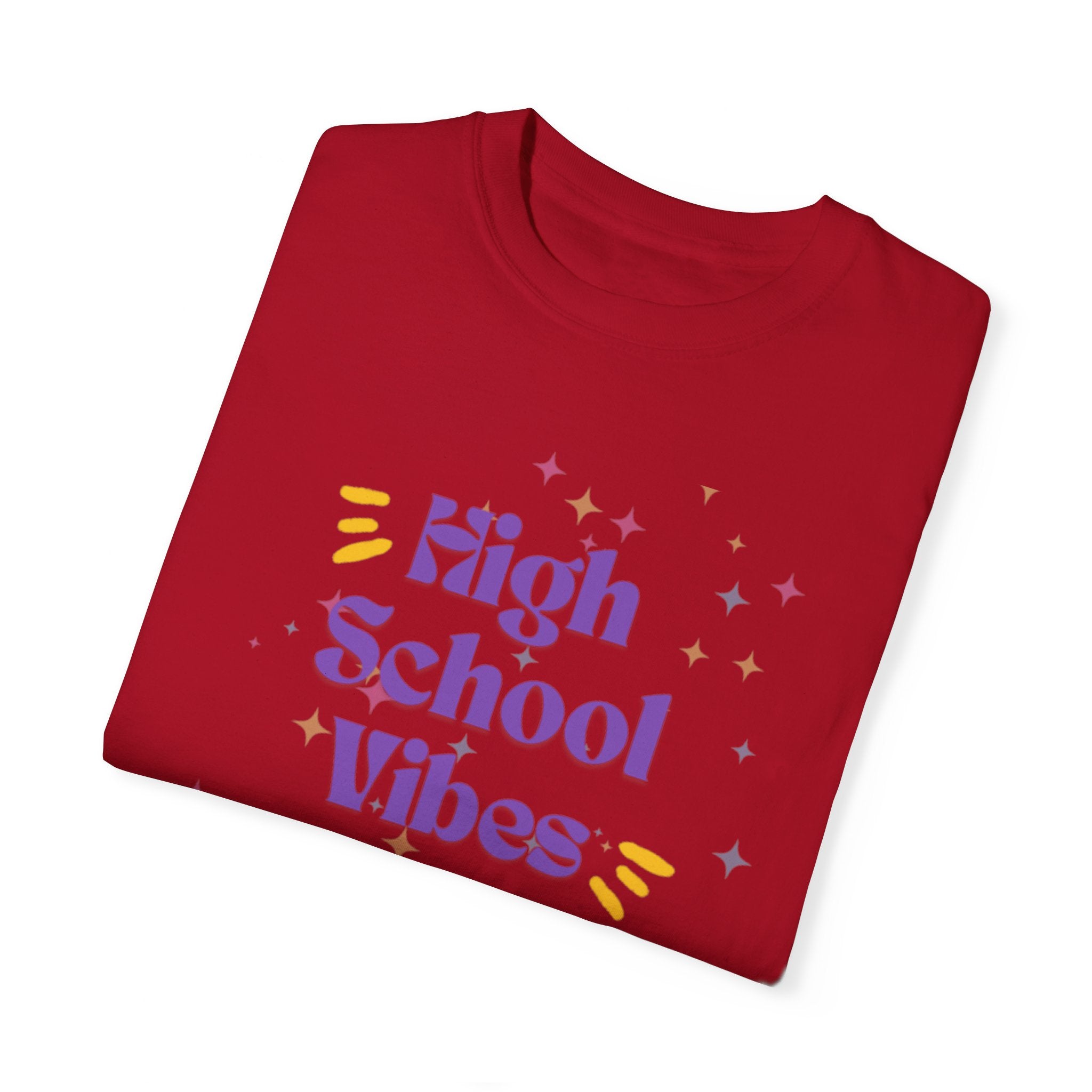 High School Vibes Unisex Garment-Dyed T-shirt