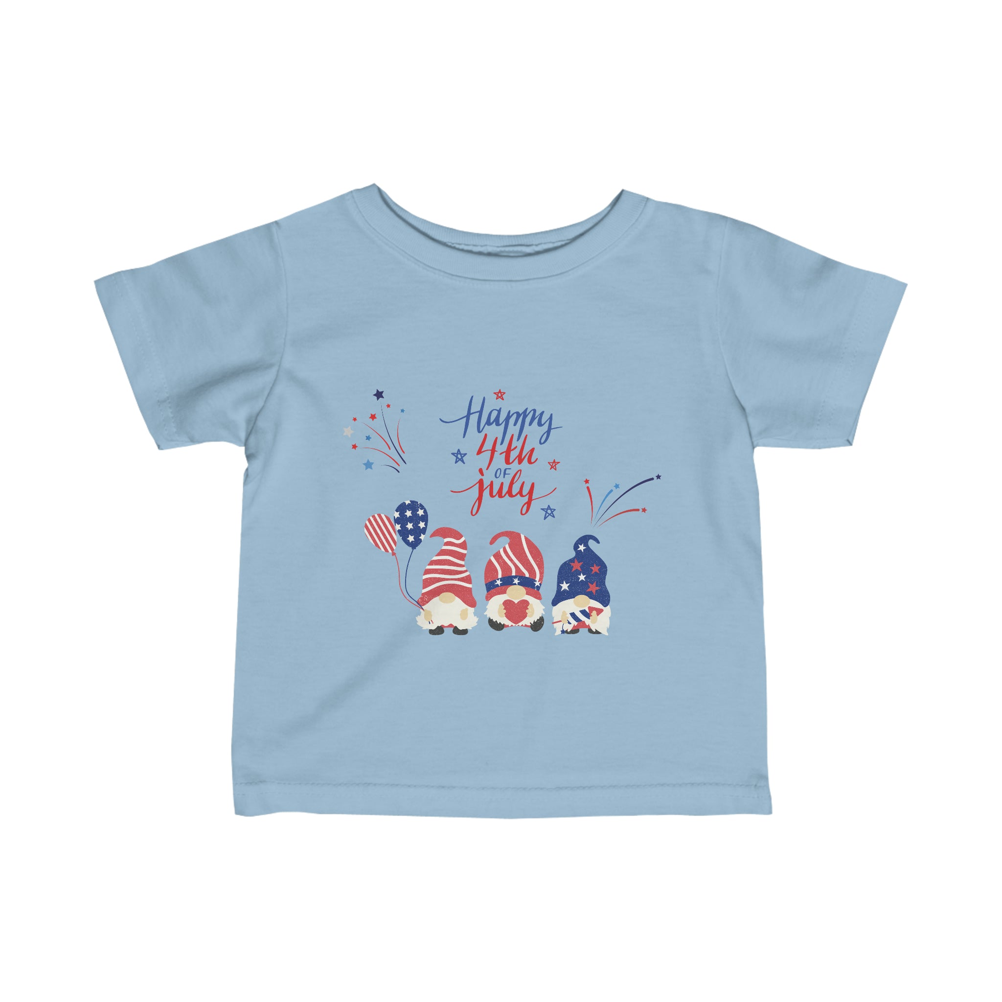 Happy 4th Of July Gnome Infant Fine Jersey Tee