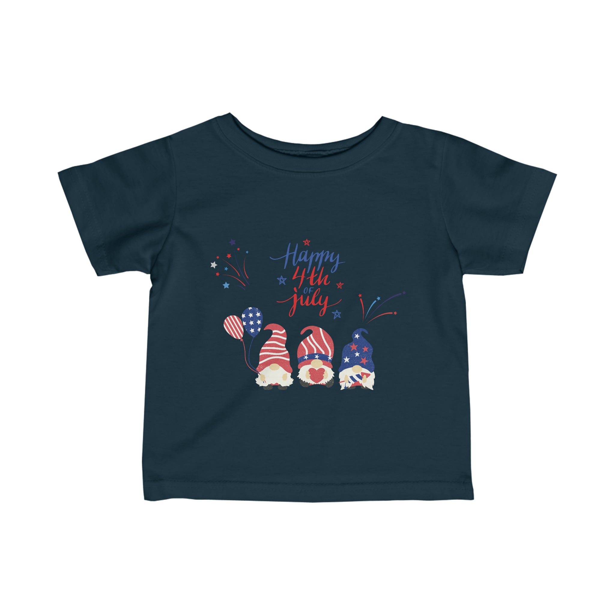 Happy 4th Of July Gnome Infant Fine Jersey Tee