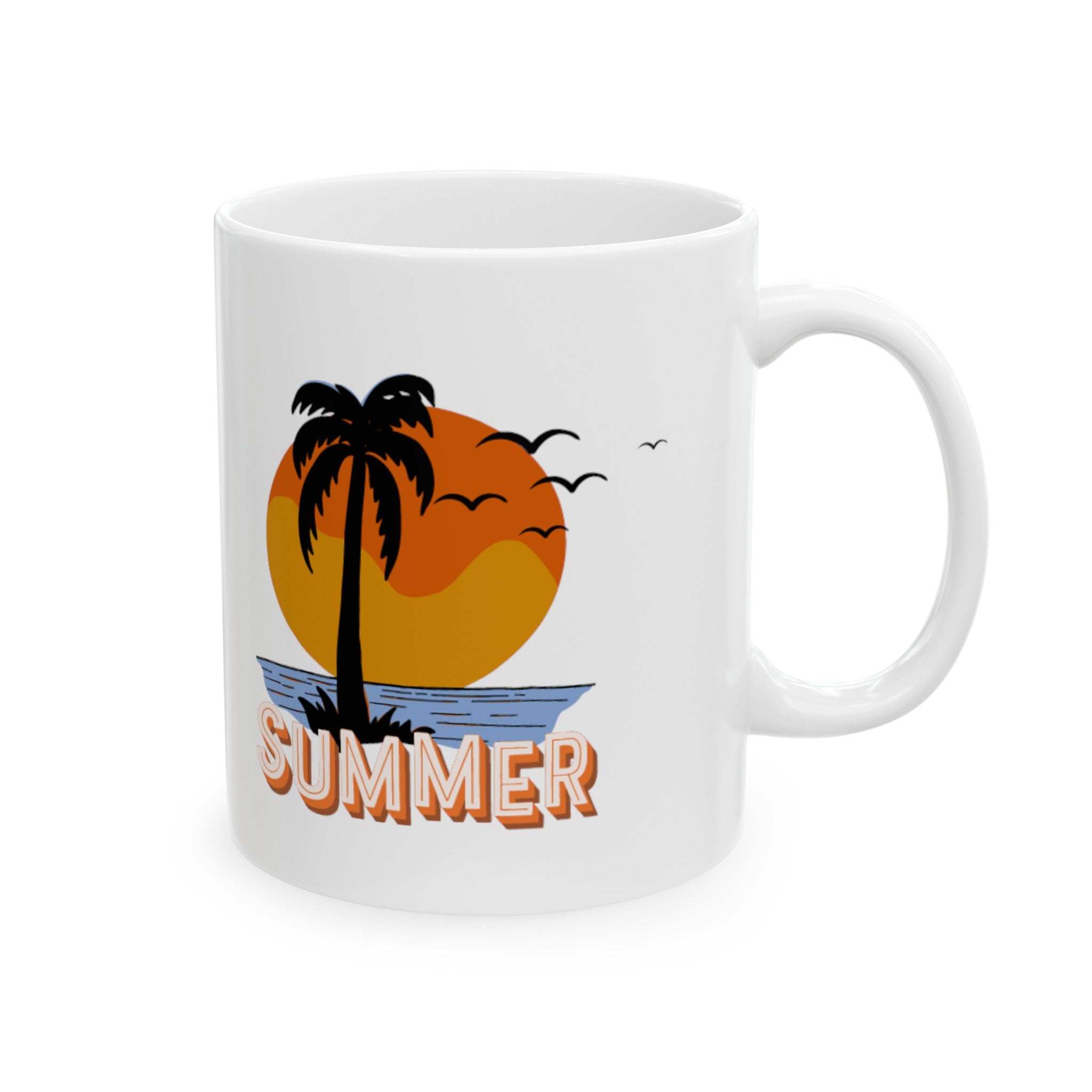 Summer Sunset Ceramic Mug, (11oz, 15oz)