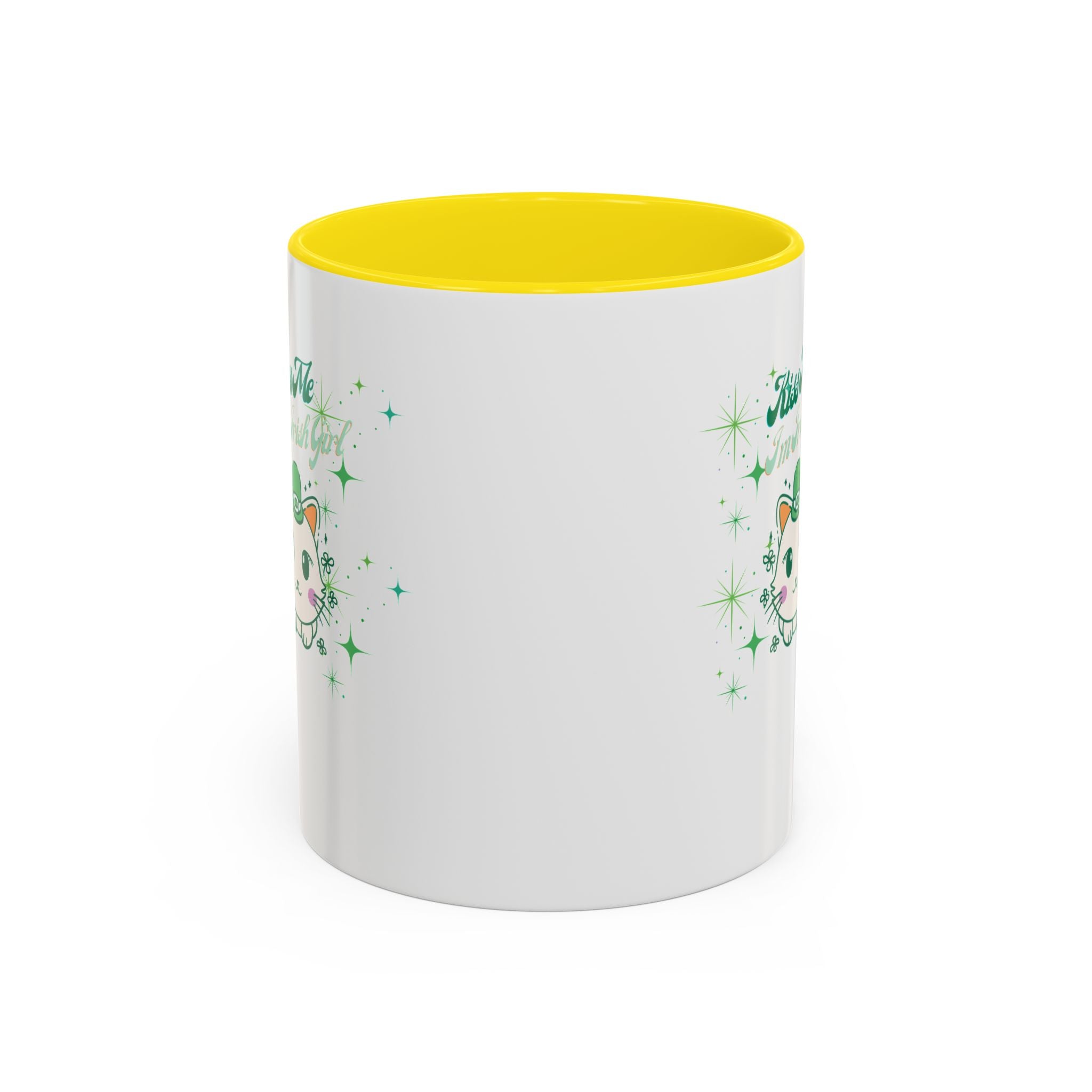 Kiss Me I'm Irish Cat  Accent Mug