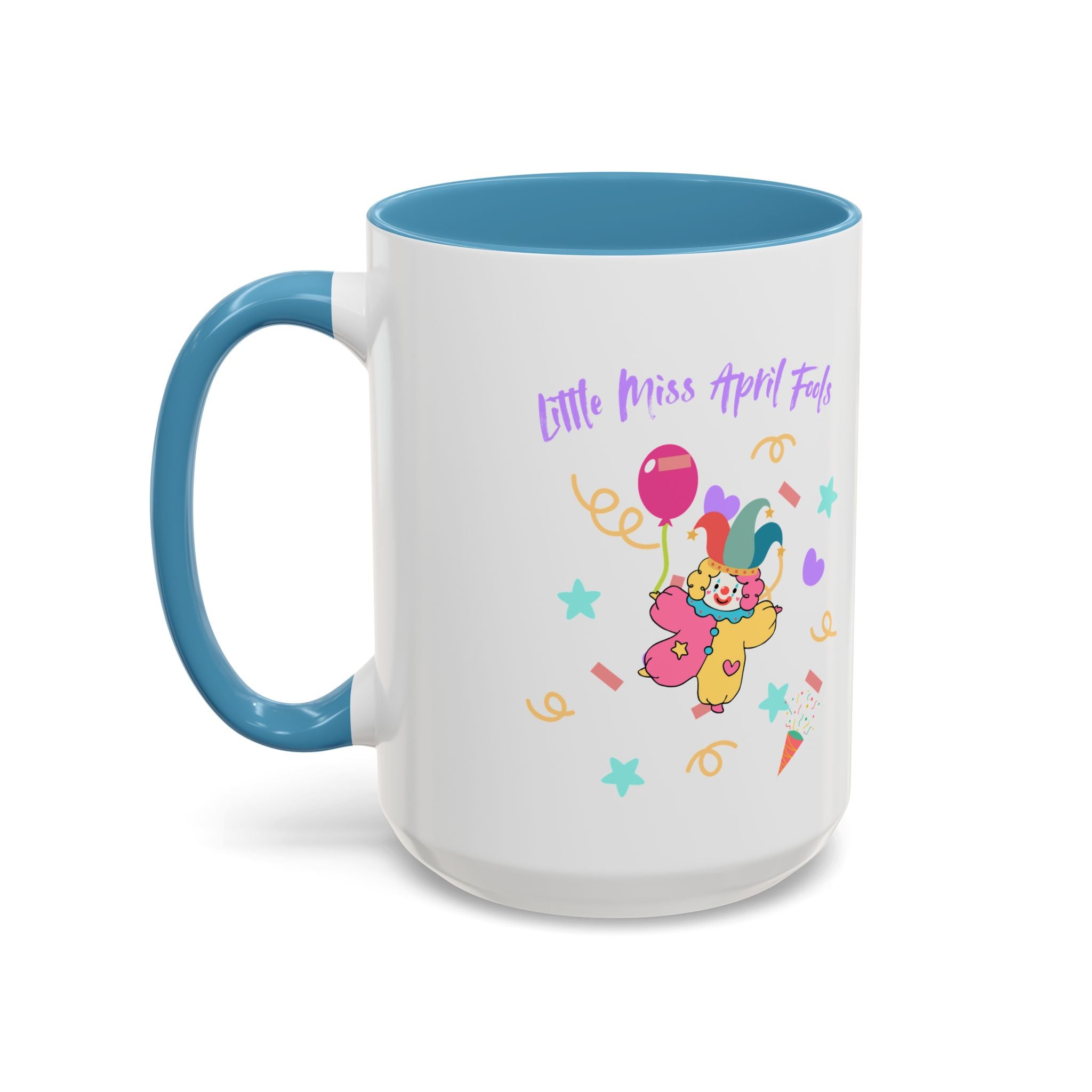 Little Miss April Fool's  Day Accent Coffee Mug - Fun & Whimsical 11oz/15oz