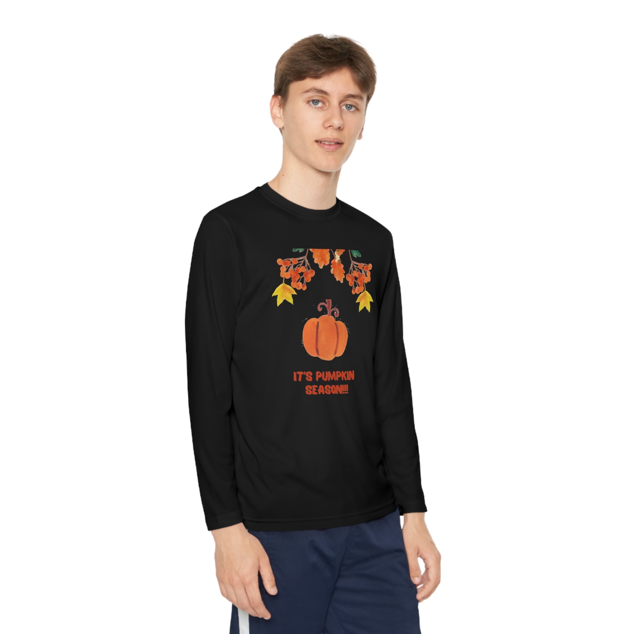 Pumpkin Season Youth Long Sleeve Competitor Tee