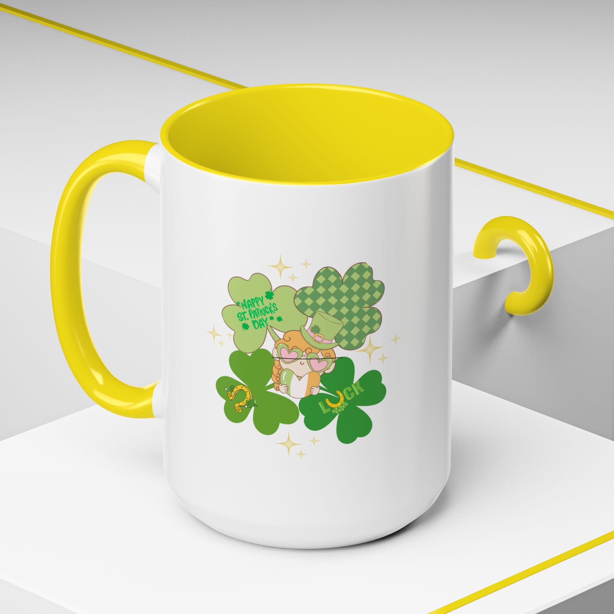 Retro St. Paddy's Day Accent Coffee Mug - 11oz & 15oz