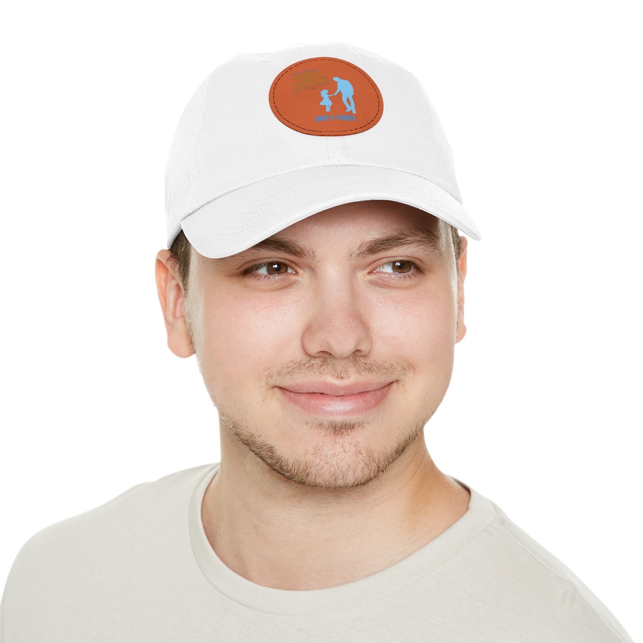 Dad's Pride Hat with Leather Patch (Round)