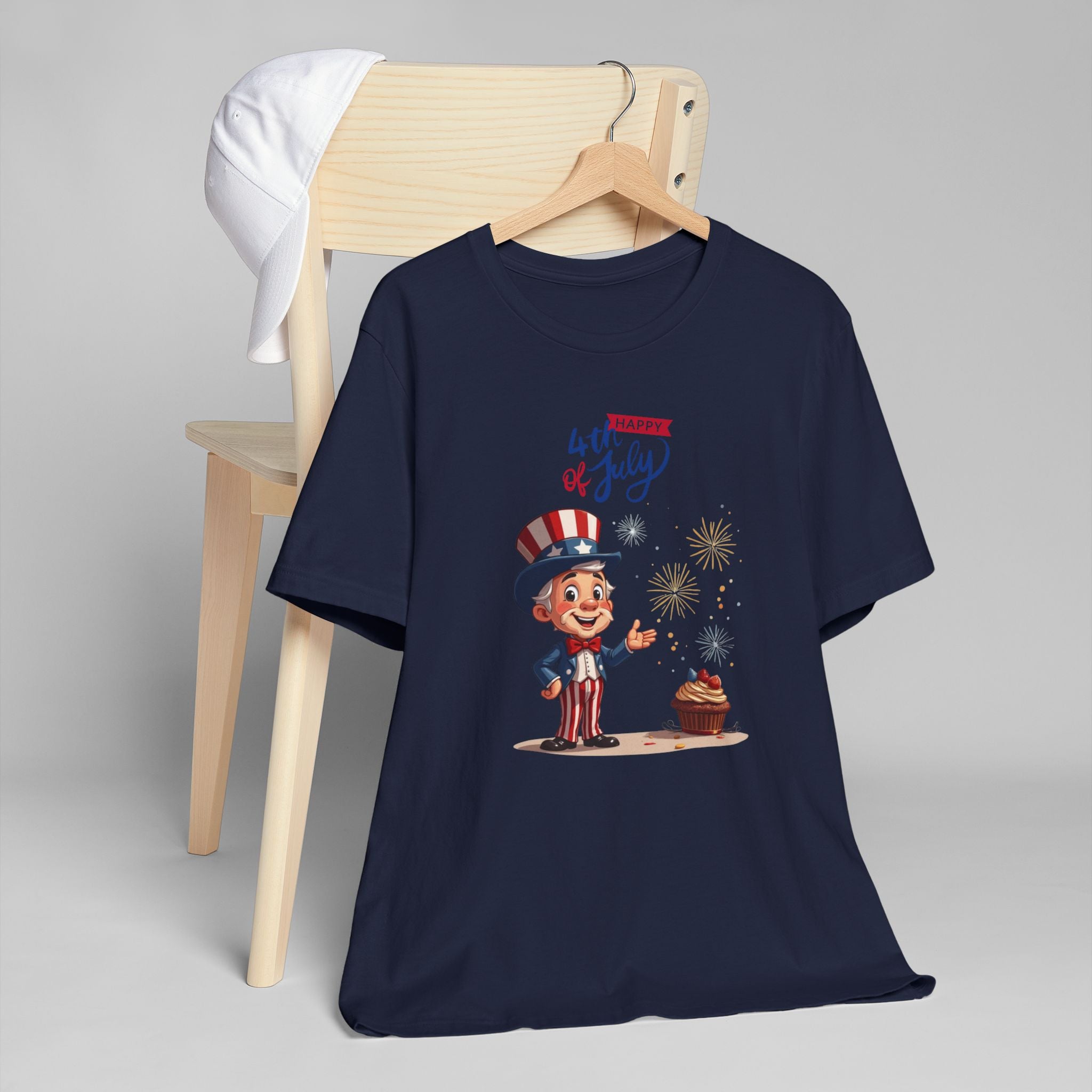 Uncle Sam Happy 4th of July Unisex Jersey T-Shirt