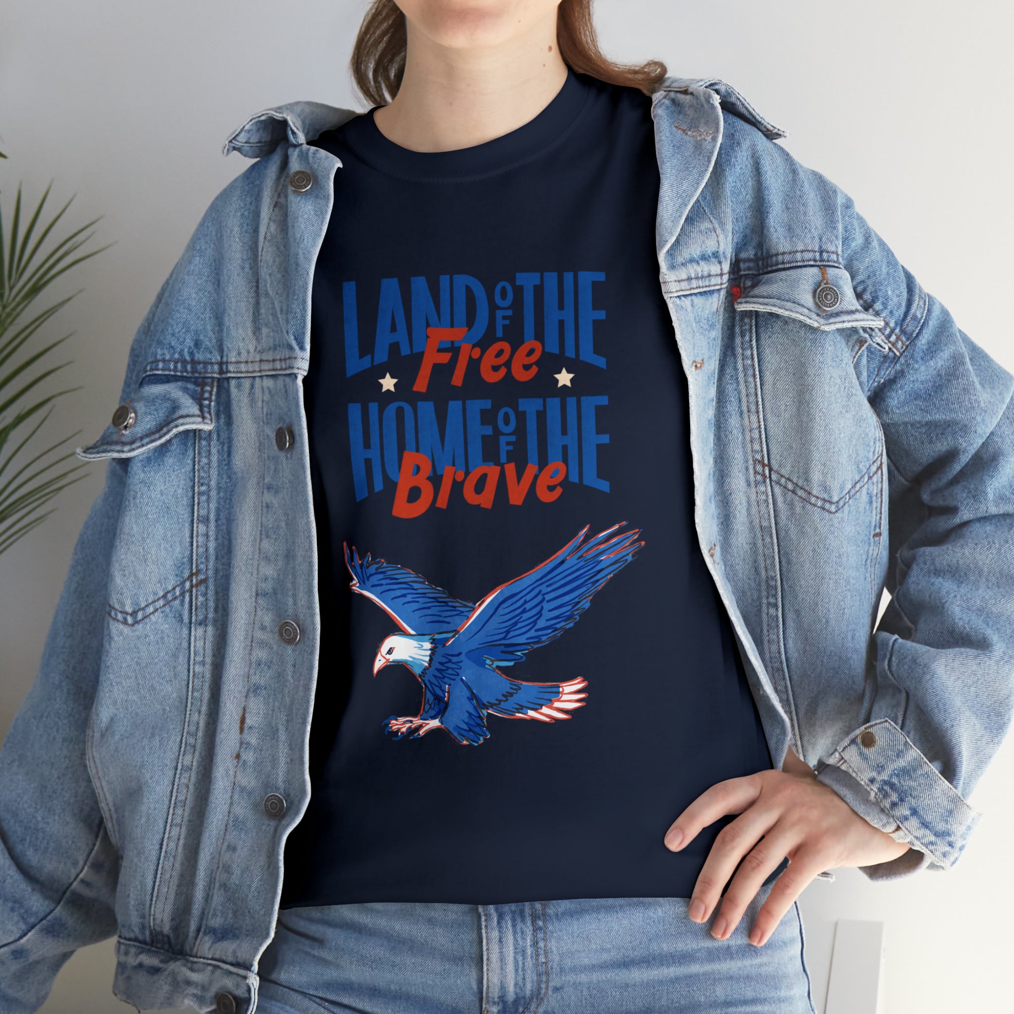 Land Of The Free Home Of The Brave Unisex Heavy Cotton Tee