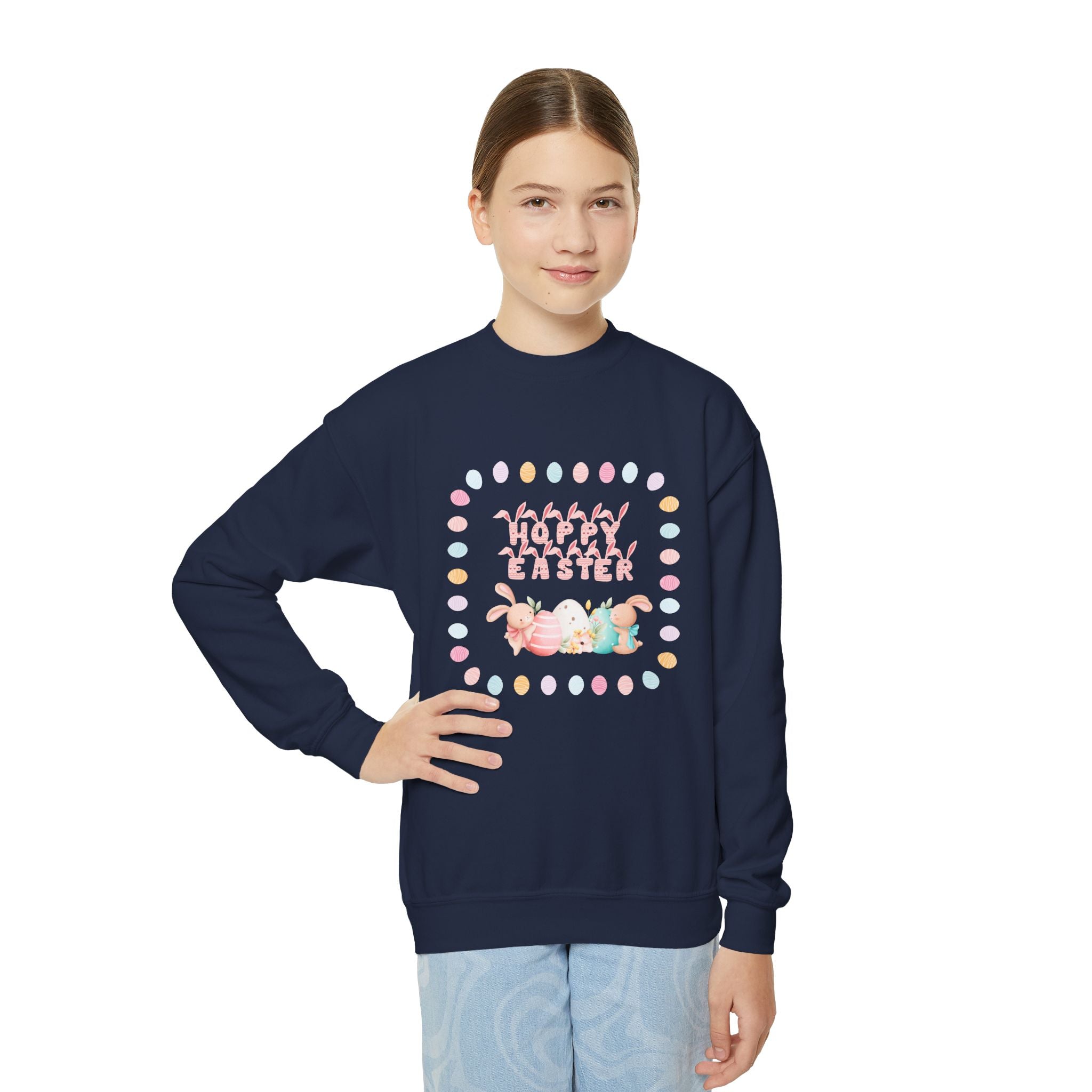 Hoppy Easter Youth Crewneck Sweatshirt