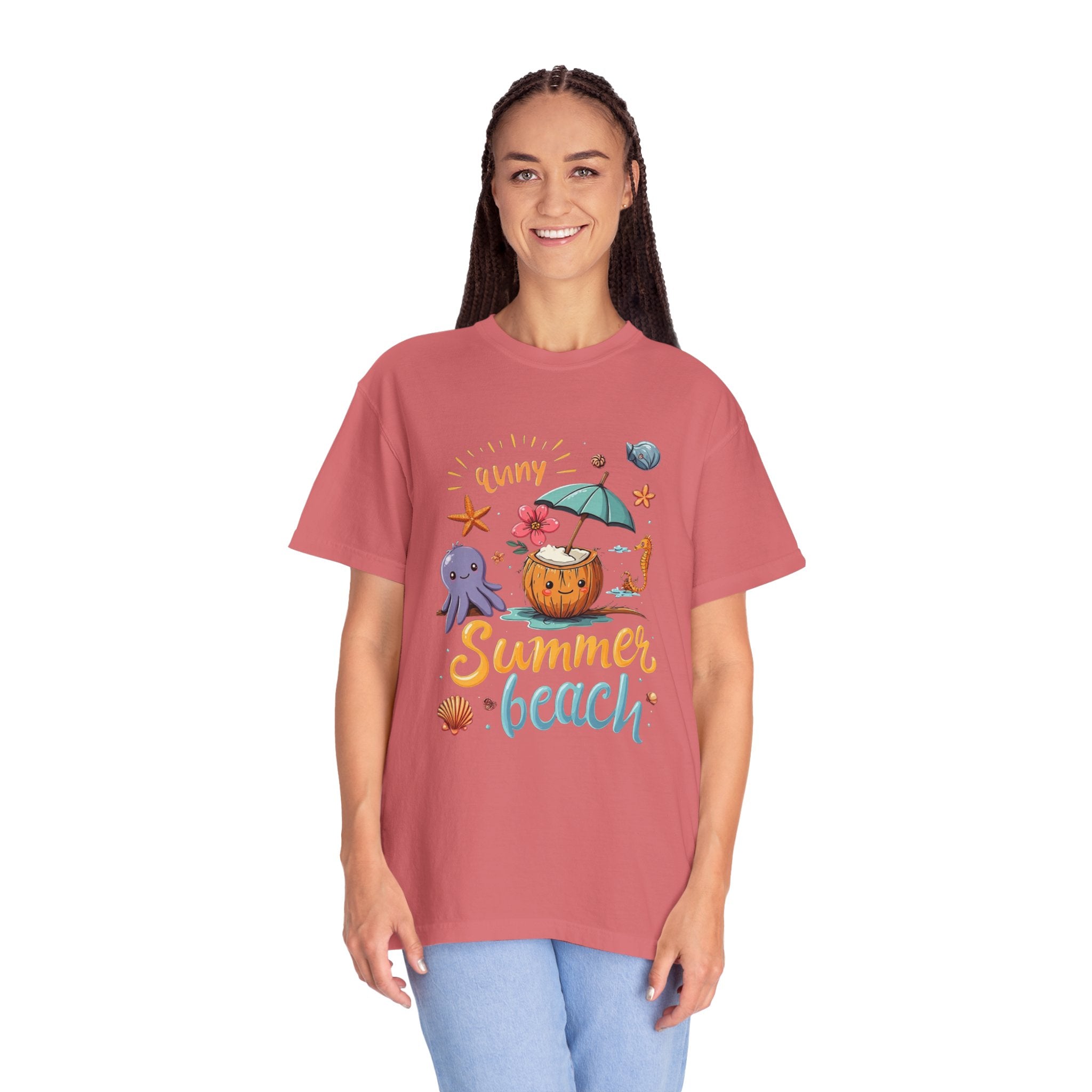 Sunny Summer Beach Fun Unisex T-shirt, Graphic Tee