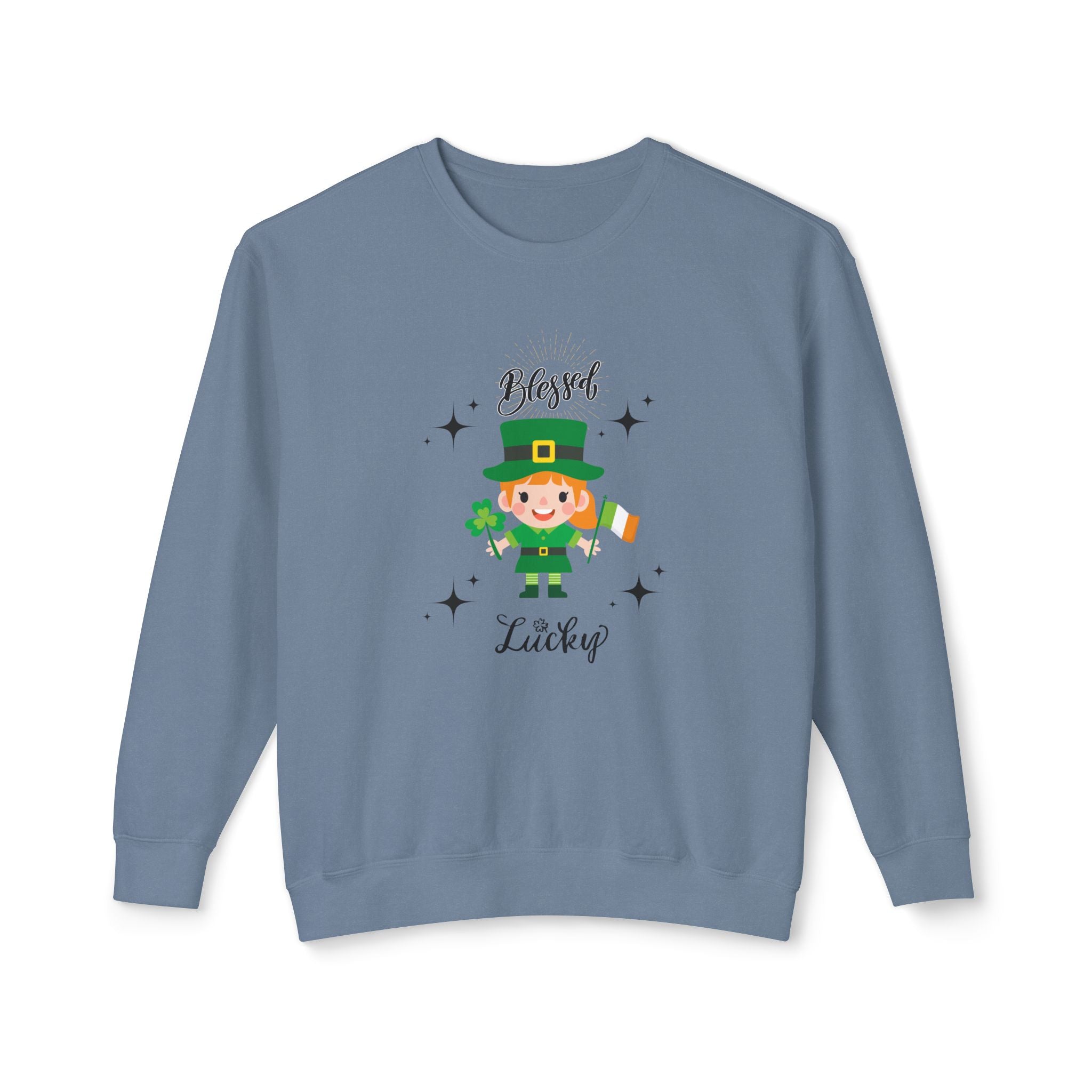 Blessed & Lucky Unisex Lightweight Crewneck Sweatshirt