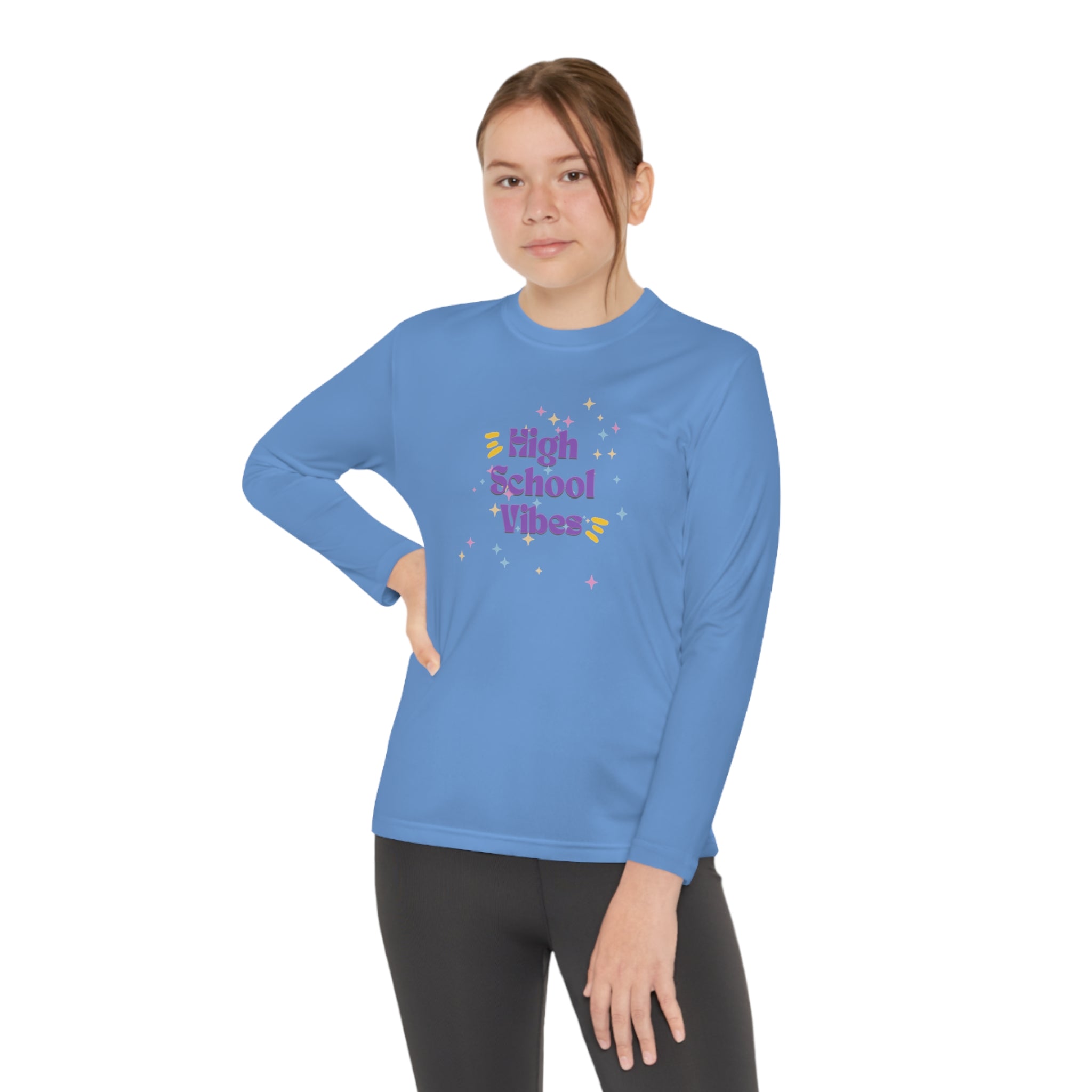 High School Vibes Youth Long Sleeve Competitor Tee