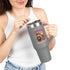 Happy 4th of July Teddy Bear Couple Insulated Travel Mug, 40oz