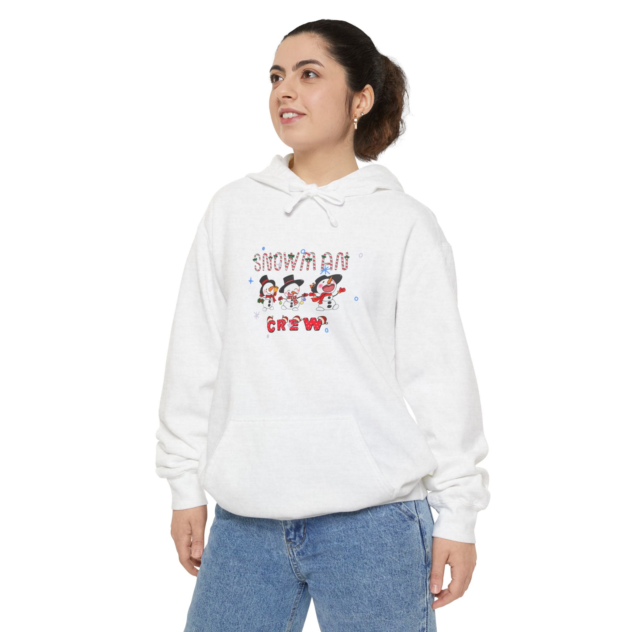 Snowman Crew Unisex Garment-Dyed Hoodie