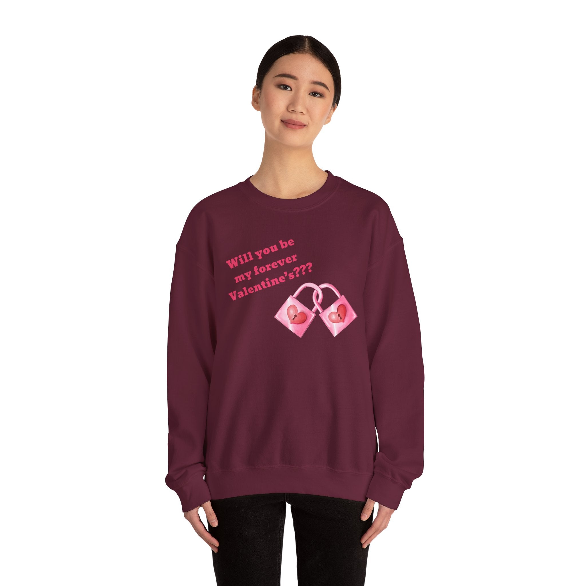 Will You Be My Forever Valentine?? Unisex Heavy Blend™ Crewneck Sweatshirt