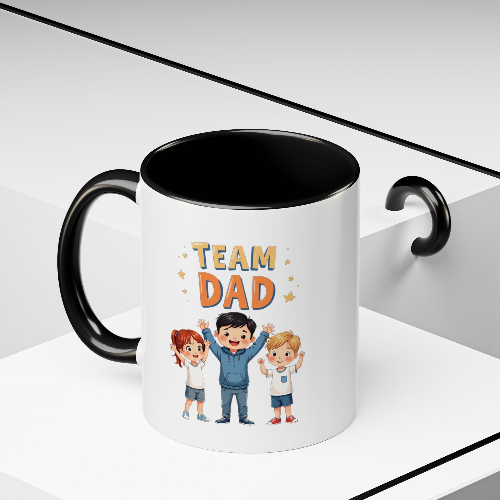 Team Dad Accent Coffee Mug