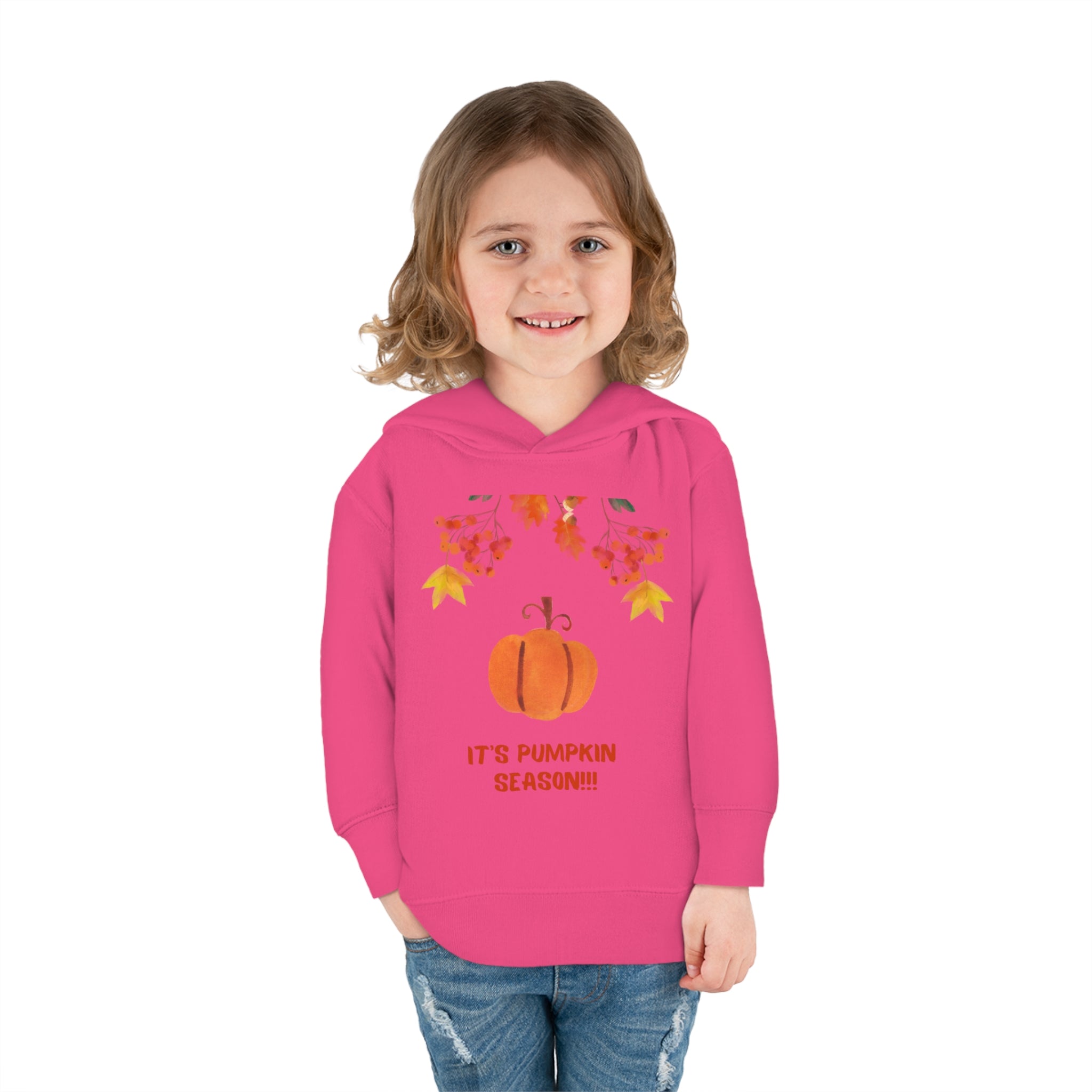 Pumpkin Season Toddler Pullover Fleece Hoodie