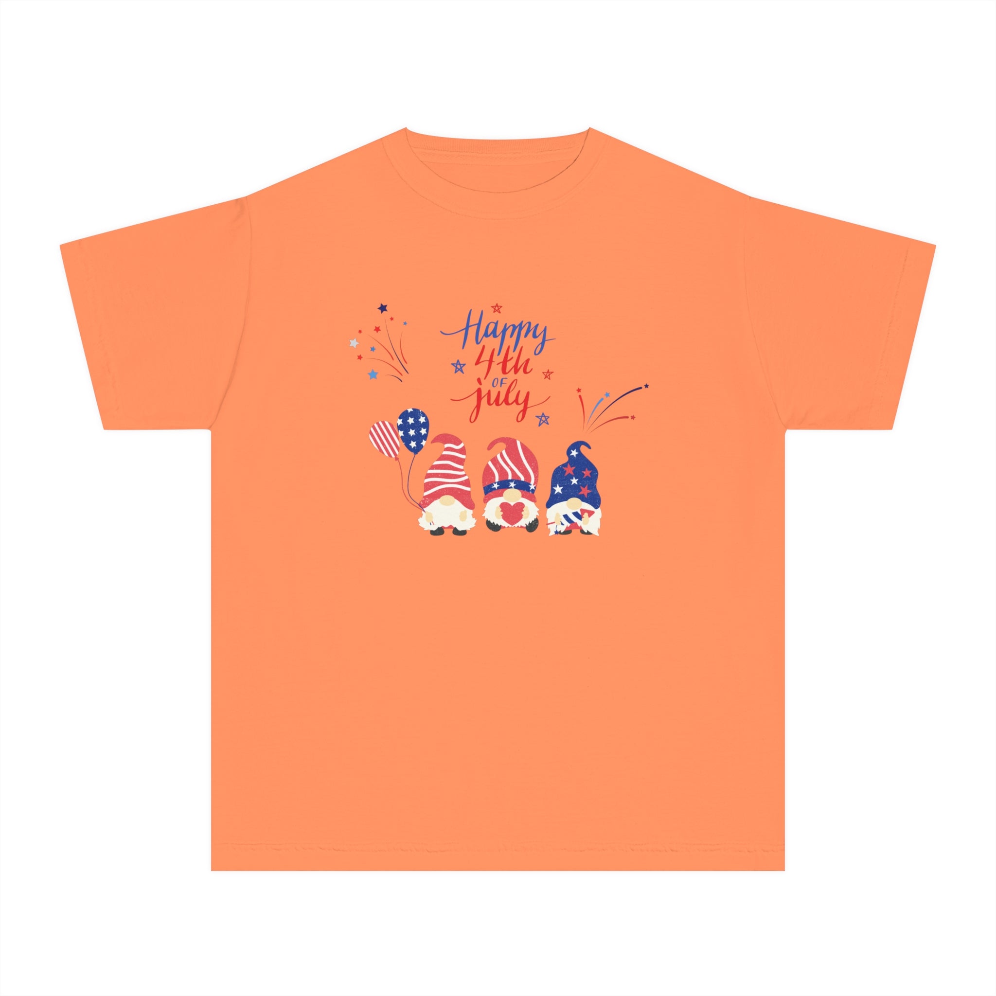 Happy 4th Of July Gnome Youth Midweight Tee