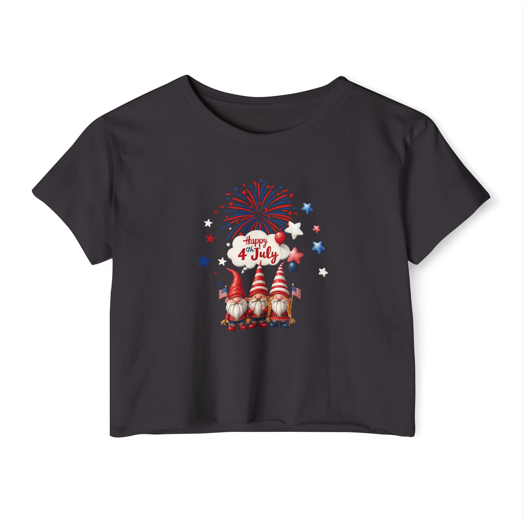 Gnome July 4th  Crop Top