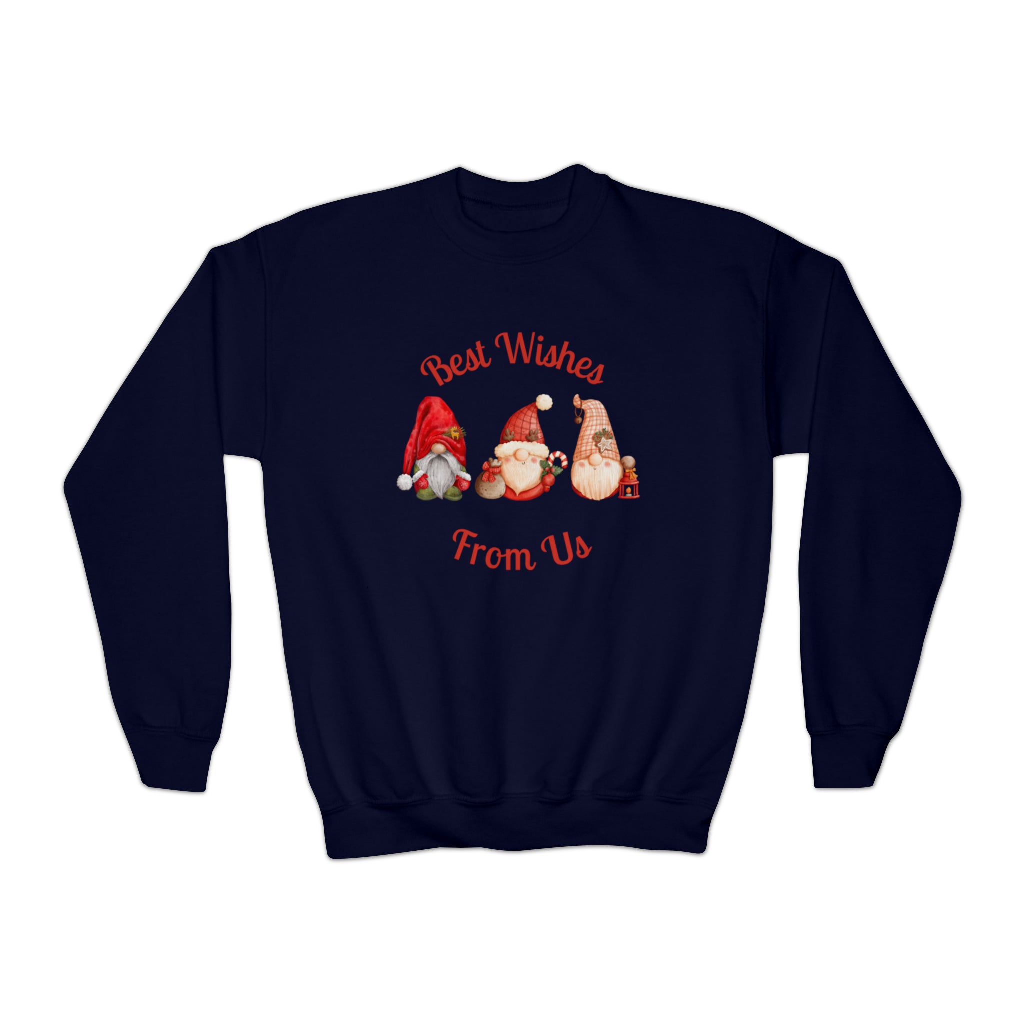 Gnome Best Wishes Youth Crewneck Sweatshirt